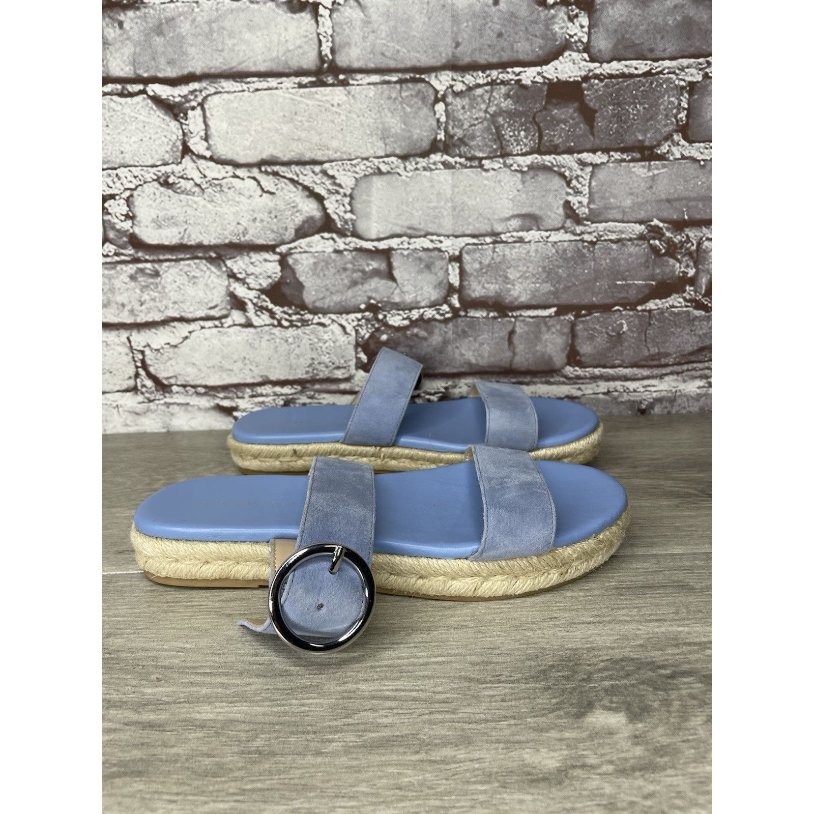 Stuart Weitzman Stuart Weitzman Periwinkle Blue Suede Leather Espadrille San Size US 6 / IT 36 - 5 Thumbnail