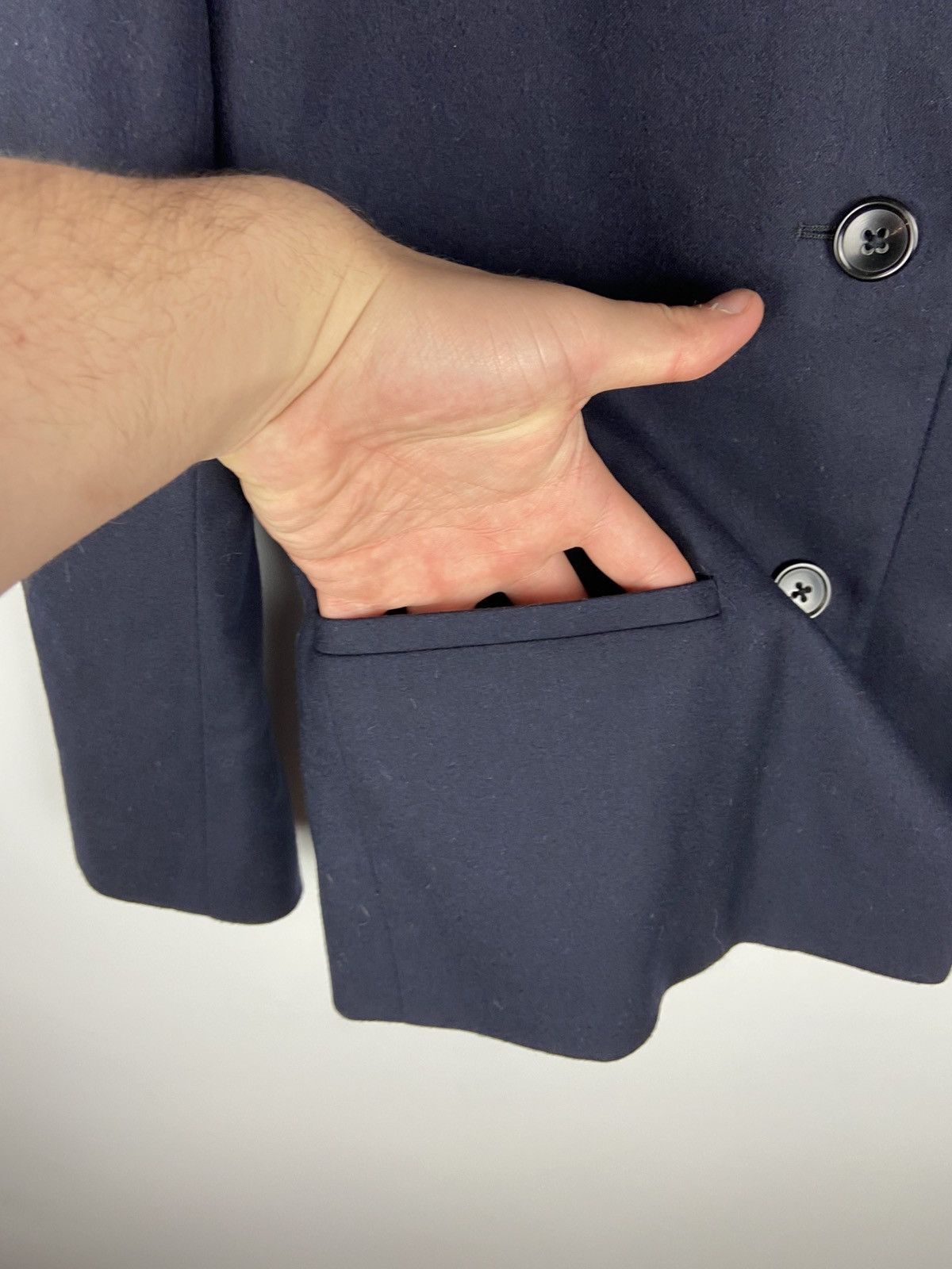 Jil Sander Jil Sander Blue Women's Button Wool Blazer Sz 34 Size XXS / US 00 / IT 34 - 9 Thumbnail