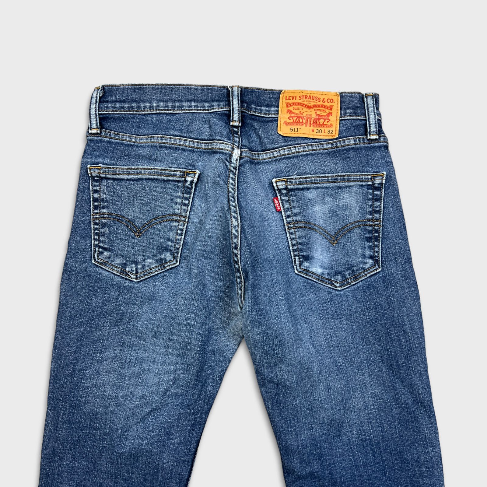 Levi's × Vintage Levi's 511 Jeans 30x32 Slim Fit Faded American Denim Pants Size US 30 / EU 46 - 5 Thumbnail