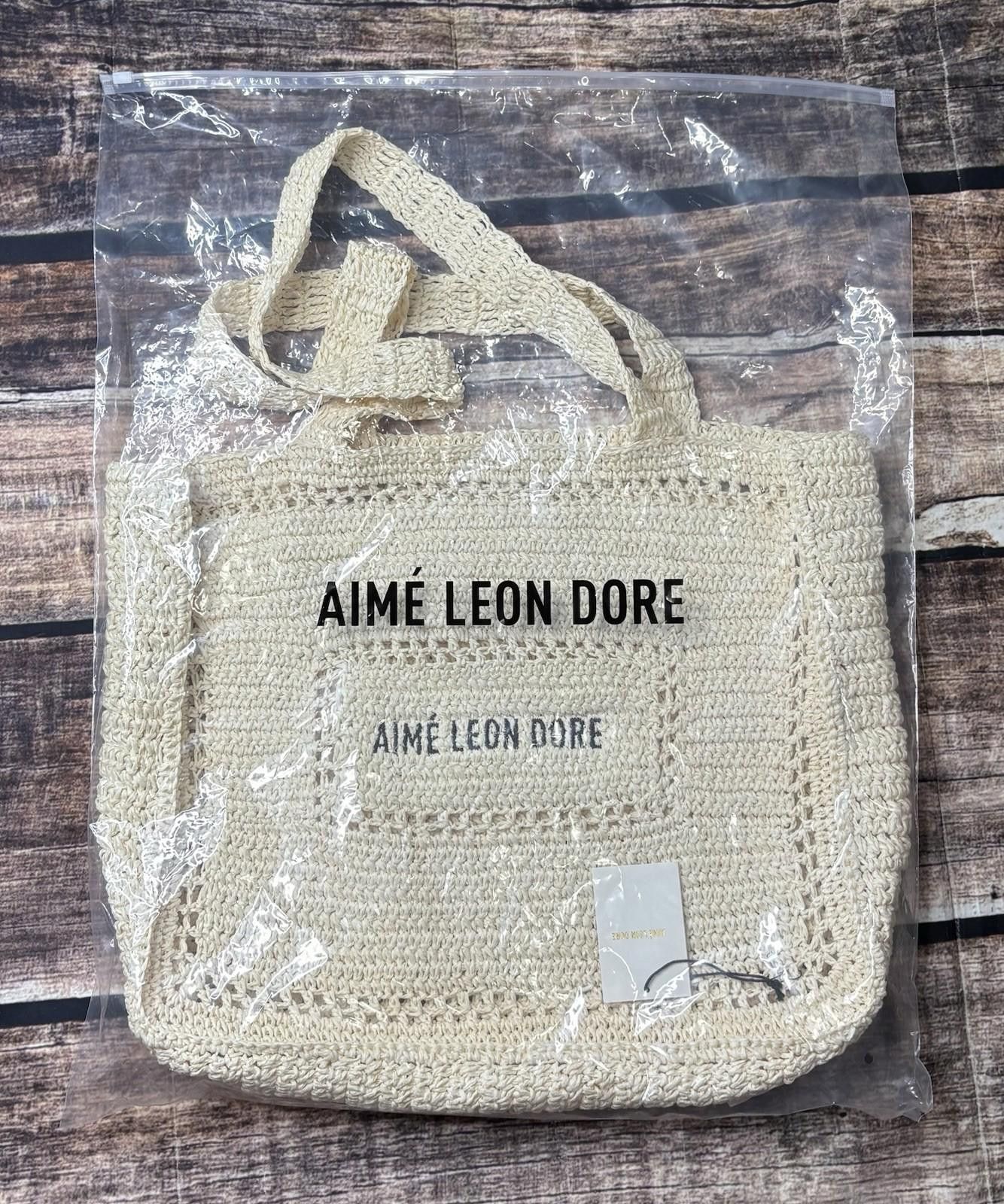 Aime Leon Dore Aime Leon Dore Crochet Tote Bag SS25 Beige Size ONE SIZE - 4 Thumbnail