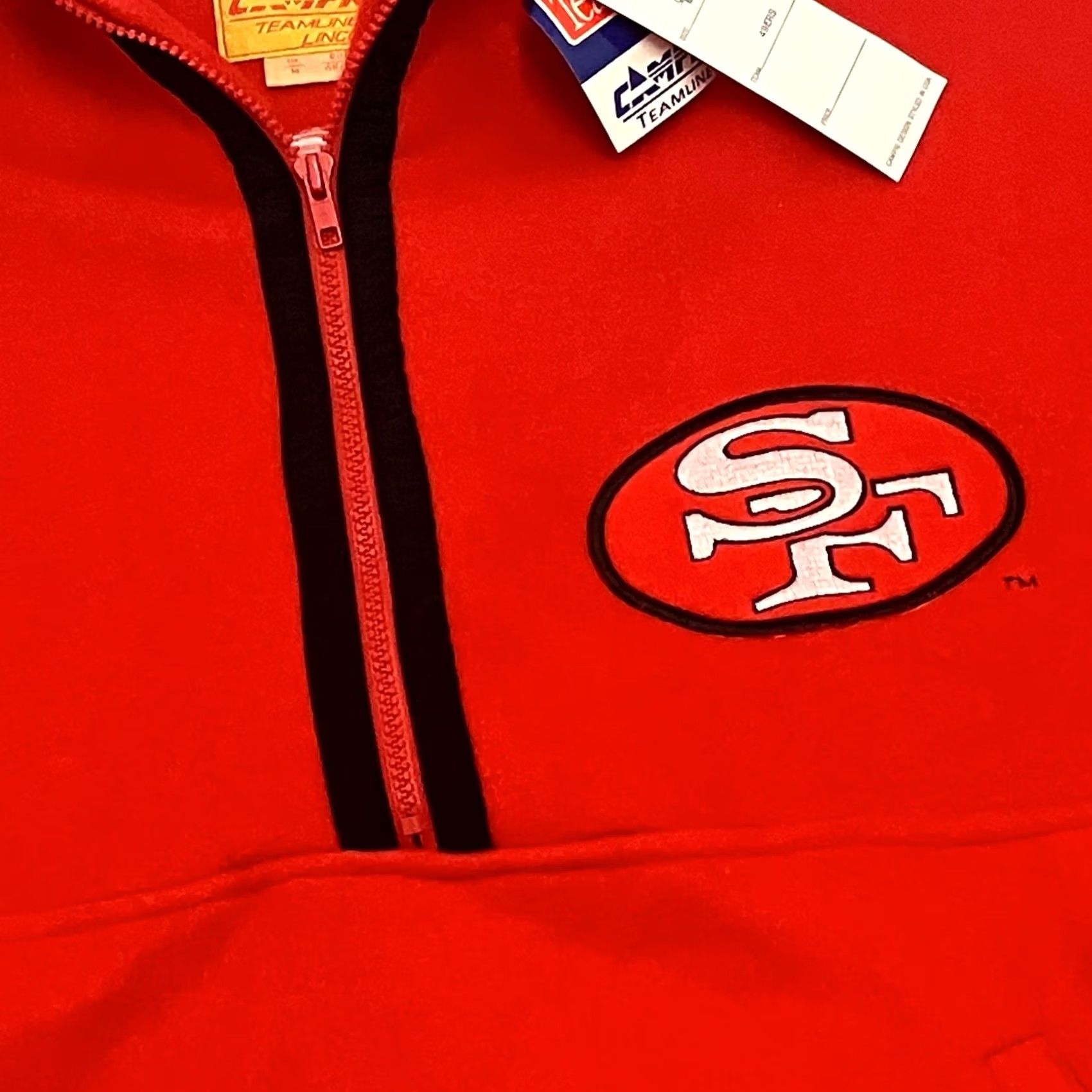 NFL Vintage NFL Campri San Francisco 49ers Fleece 1/4 Zip Medium Red Deadstock Size US M / EU 48-50 / 2 - 2 Thumbnail