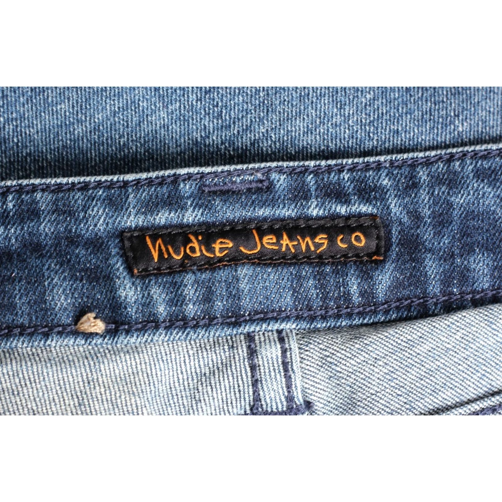Nudie Jeans NUDIE JEANS SKINNY LIN Navy Lightning Stretch Jeans Men 30x34 W30 L31 Denim Blue Slim 5-Pocket Mar 30 31 Mens Size US 30 / EU 46 - 6 Thumbnail
