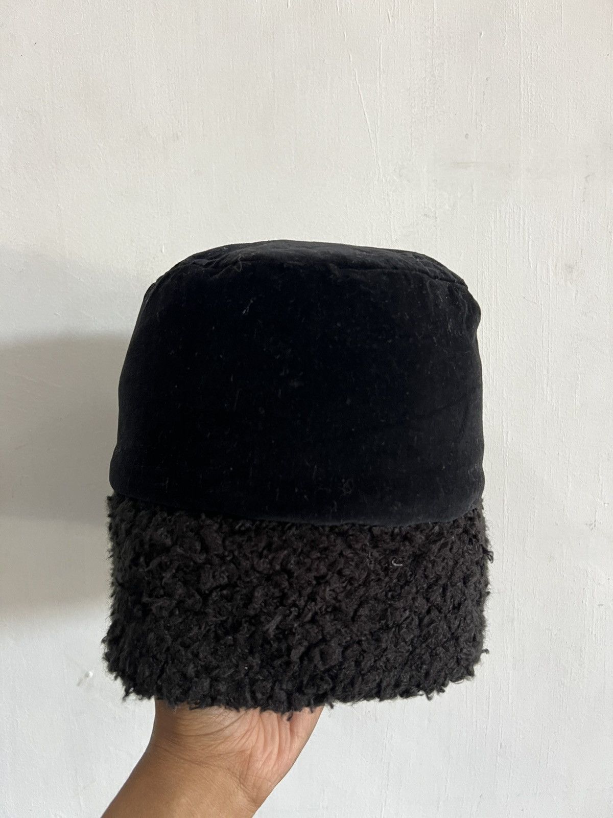 Japanese Brand Mohair Faux Fur Bucket Hat Size ONE SIZE - 2 Thumbnail