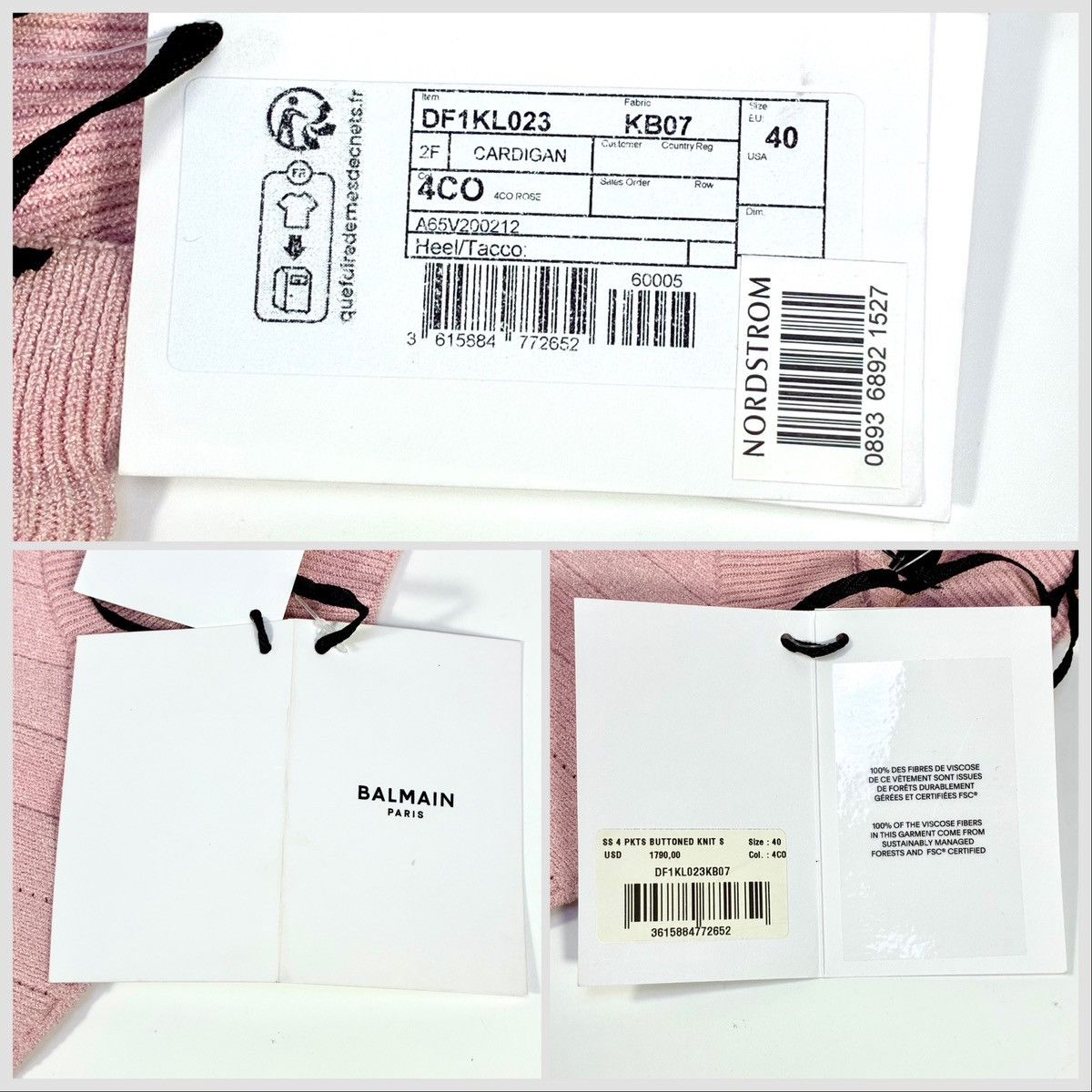 Balmain Balmain Knitted Four Pocket Short Sleeve Cardigan FR 40 Pink Size M / US 6-8 / IT 42-44 - 6 Thumbnail