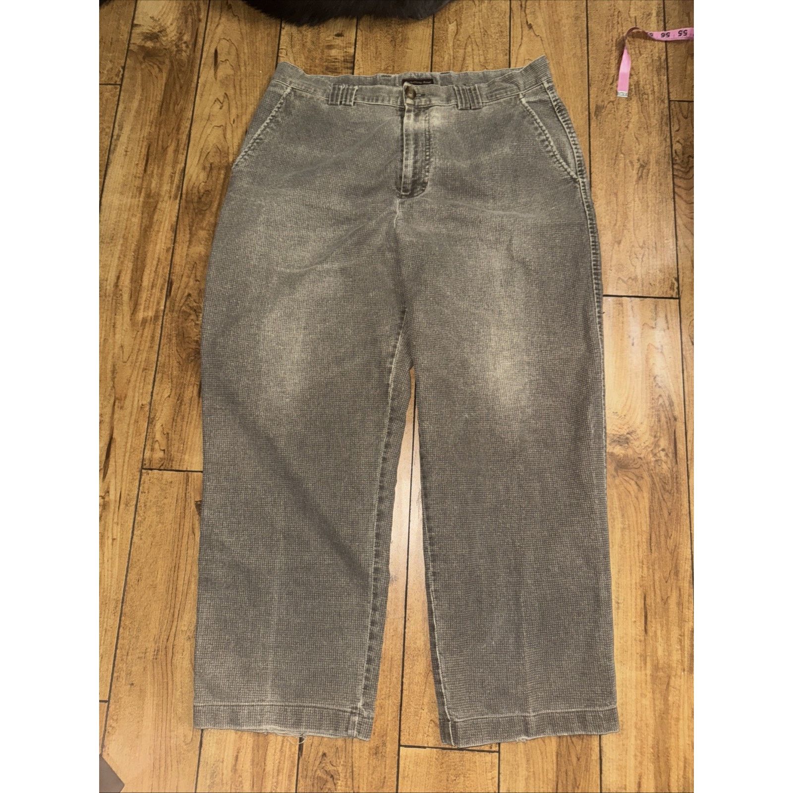 The Territory Ahead The Territory Ahead Olive Textured Cotton Pants Relaxed Fit Size US 36 / EU 52 - 3 Thumbnail