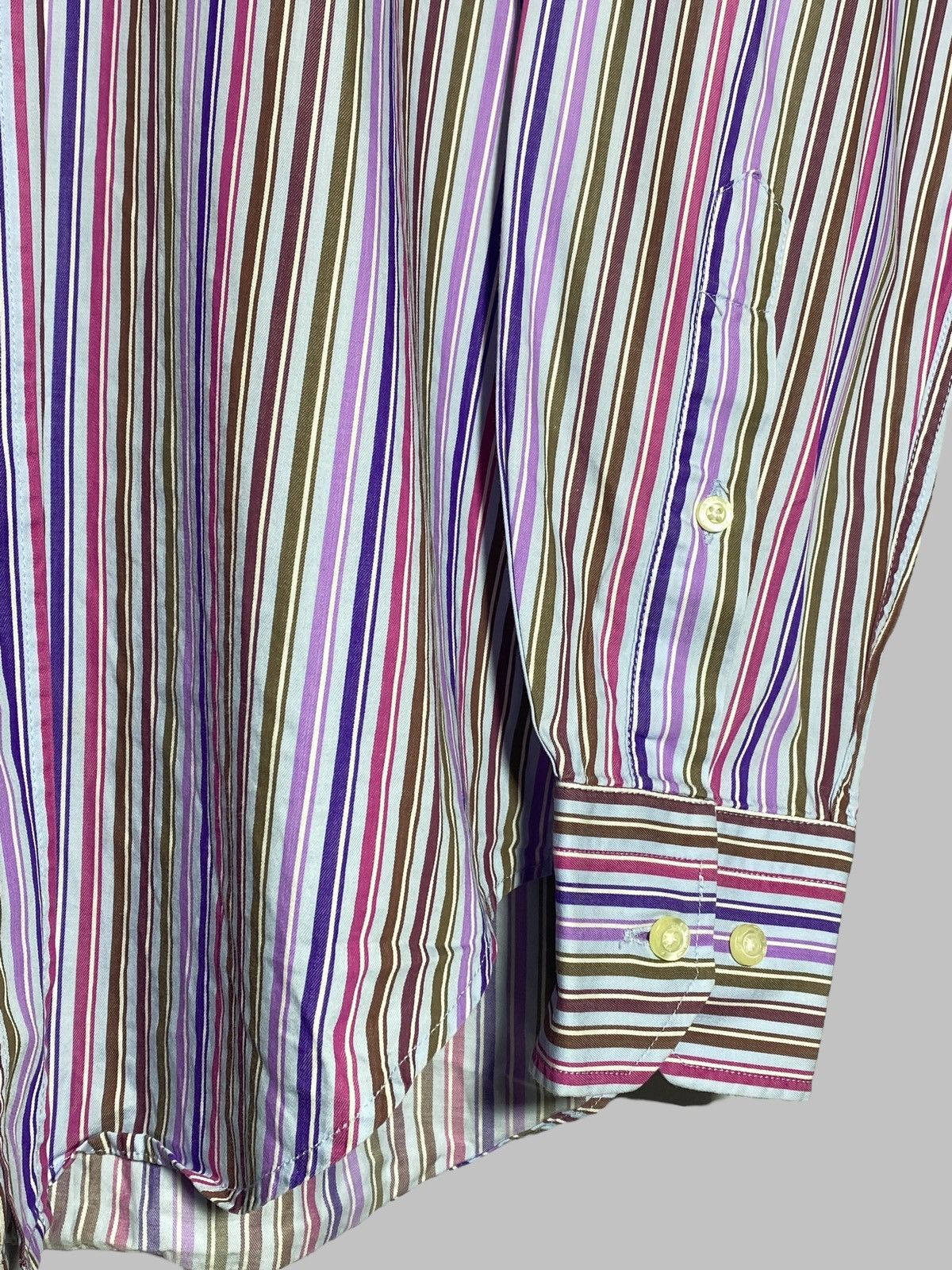 Etro 🔥 Y2K ETRO MILANO STRIPED SHIRT BOLD COLORS DANDY STYLE Size US M / EU 48-50 / 2 - 15 Thumbnail