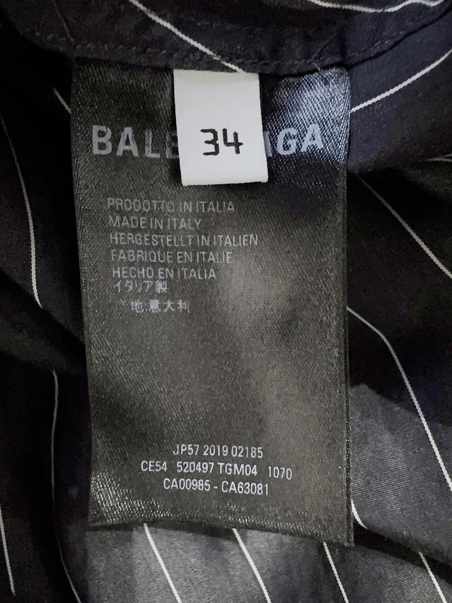Balenciaga balenciaga striped shirt with logo detail Size US M / EU 48-50 / 2 - 5 Thumbnail