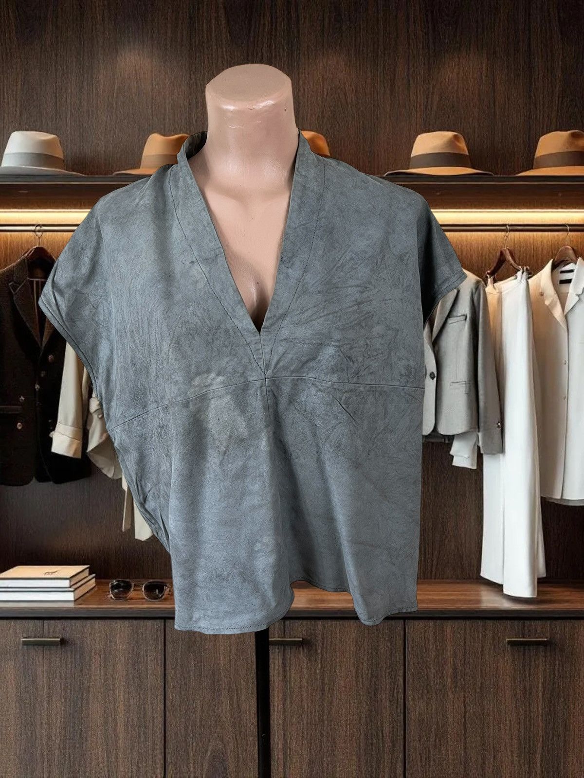 Ganni Ganni leather blouse size M oversize fit Size M / US 6-8 / IT 42-44 - 1 Thumbnail