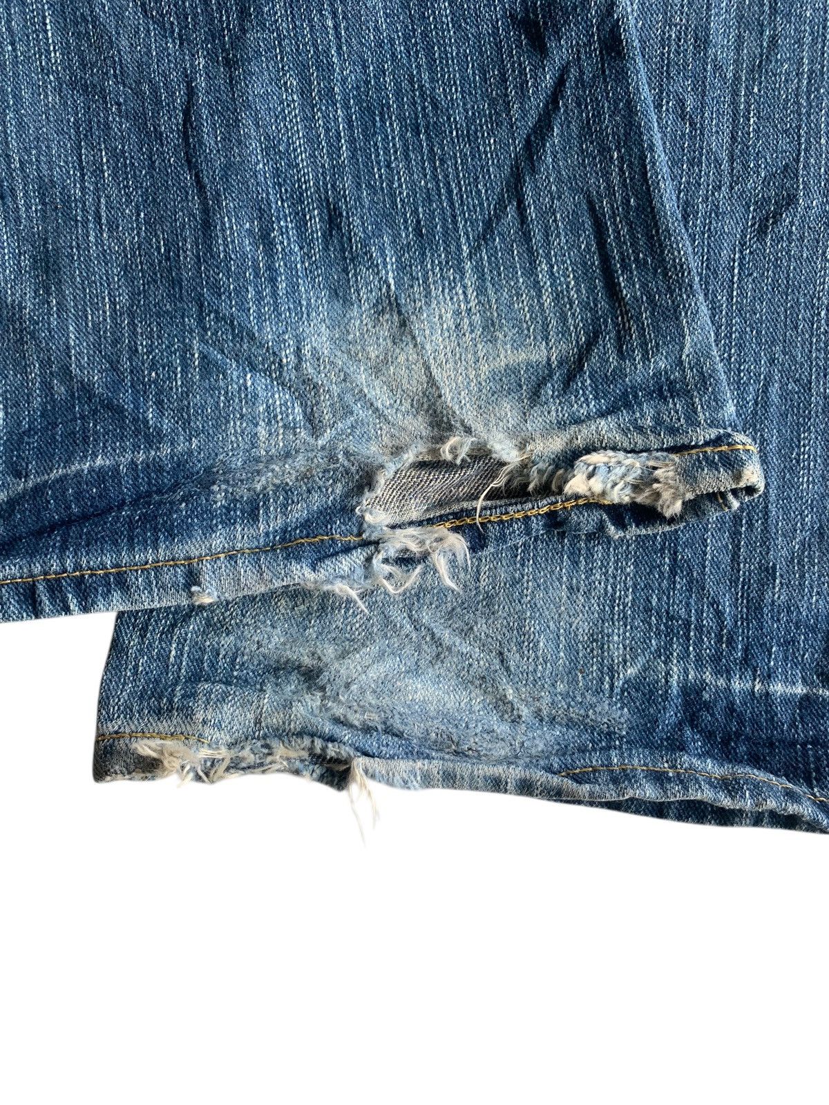 Lee FLARE LEE RIDERS RUSTY JAPANESE PUNK STYLE DISTRESSED DENIM Size US 31 - 20 Thumbnail