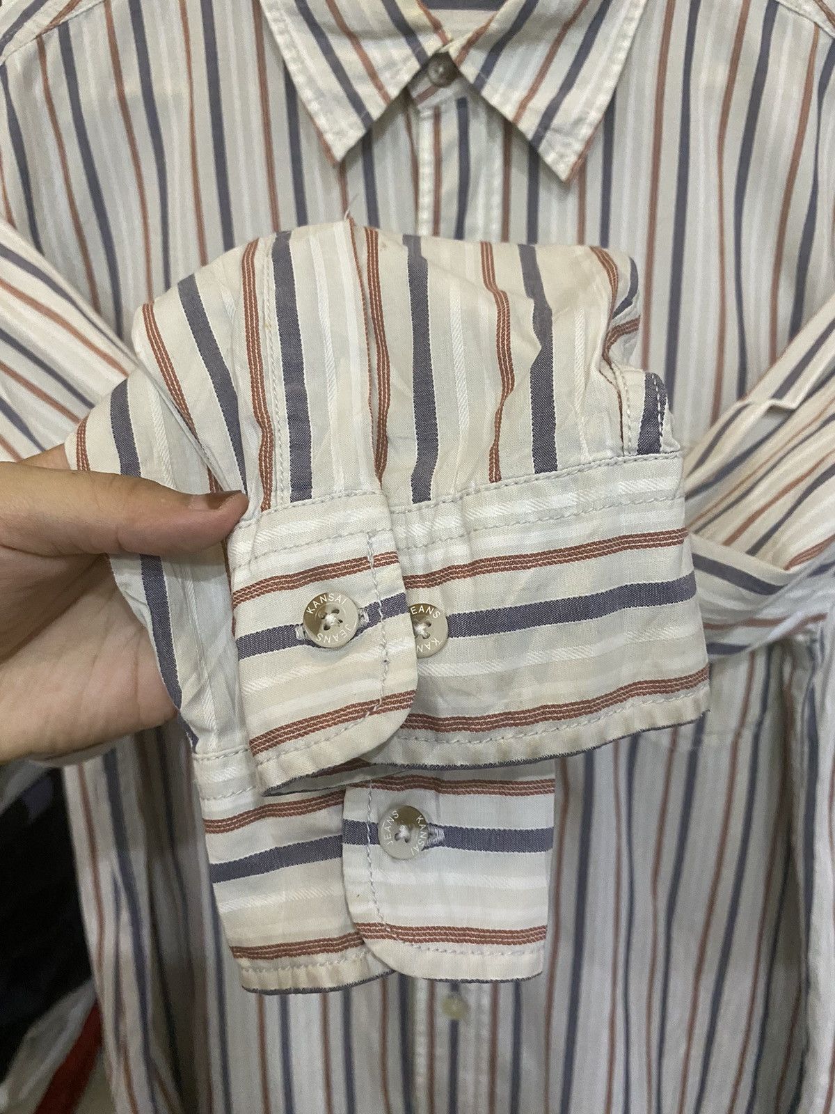 Japanese Brand × Kansai Yamamoto × Vintage Vintage Kansai Jeans Button Shirt Size US L / EU 52-54 / 3 - 9 Thumbnail