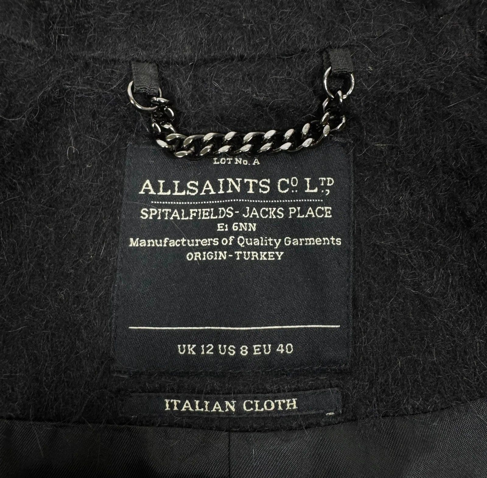 Allsaints Allsaints Wool Alpaca Mohair Coat size UK12 EU40 Size M / US 6-8 / IT 42-44 - 12 Thumbnail
