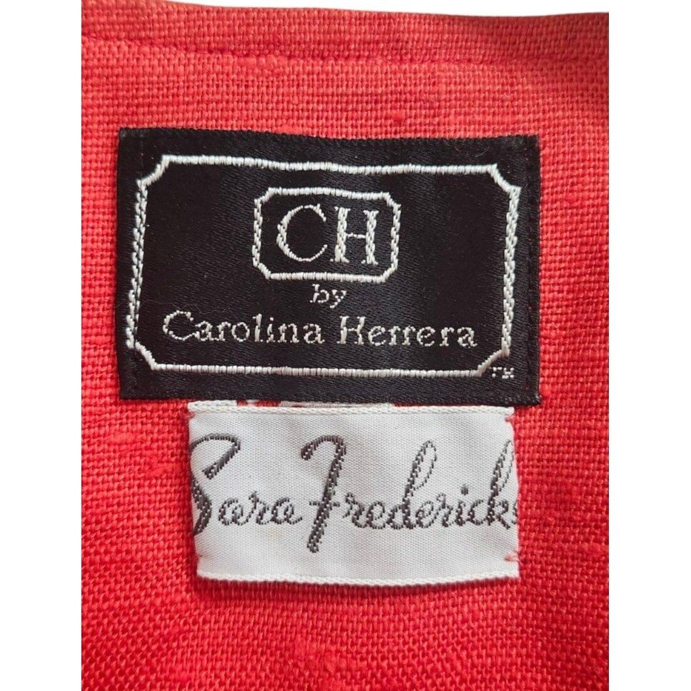 Carolina Herrera VINTAGE 80s CAROLINA HERRERA Designer suit Linen Size 6 Size M / US 6-8 / IT 42-44 - 10 Thumbnail