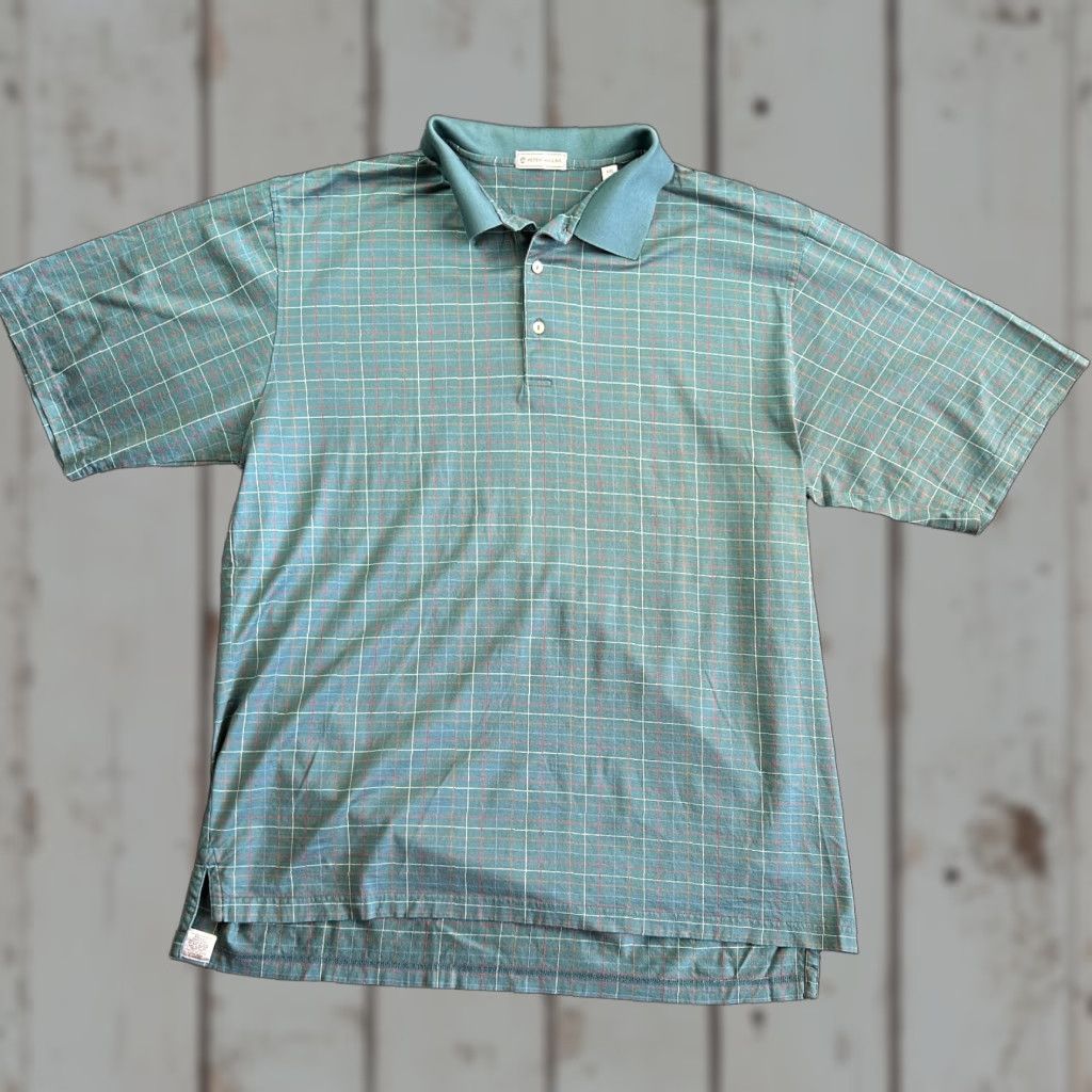 Peter Millar VINTAGE Peter Millar Plaid Polo Shirt Short Sleeve 2XL Green Mens Polo Golf Casual Preppy Classic Size US XXL / EU 58 / 5 - 1 Thumbnail