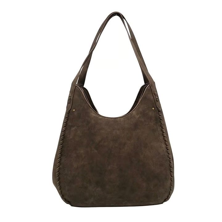 Style & Co Style Co Whip-Stitch Soft Hobo Bag Melted Chocolate Size ONE SIZE - 1 Thumbnail