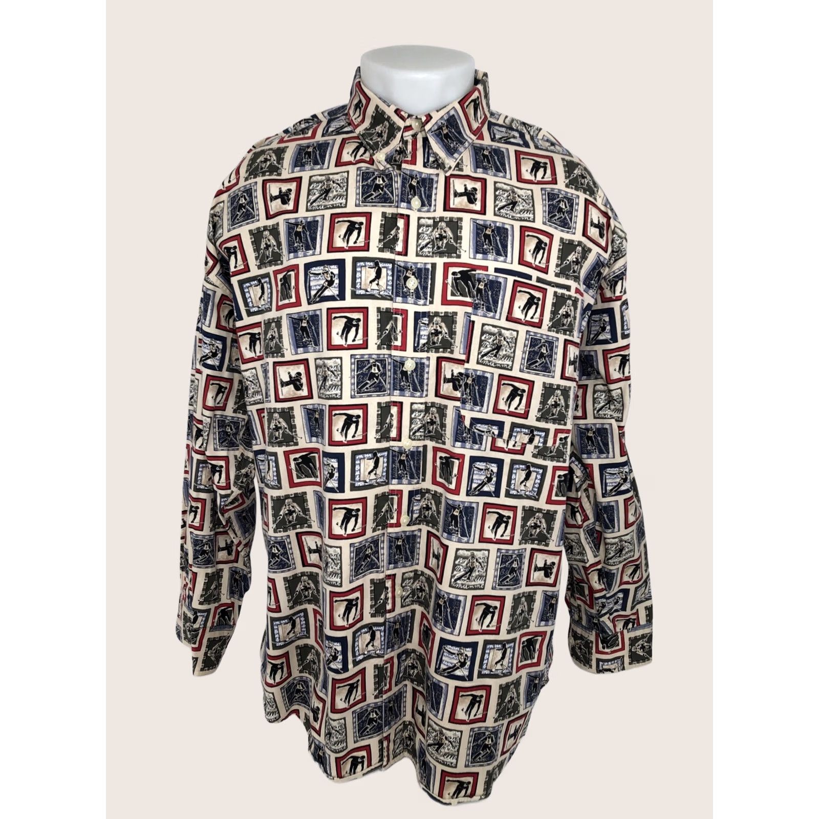 Ralph Lauren Ralph Lauren CHAPS Vintage Downhill Olympic SKI XL/2X Button-Up Shirt Size US XL / EU 56 / 4 - 1 Thumbnail