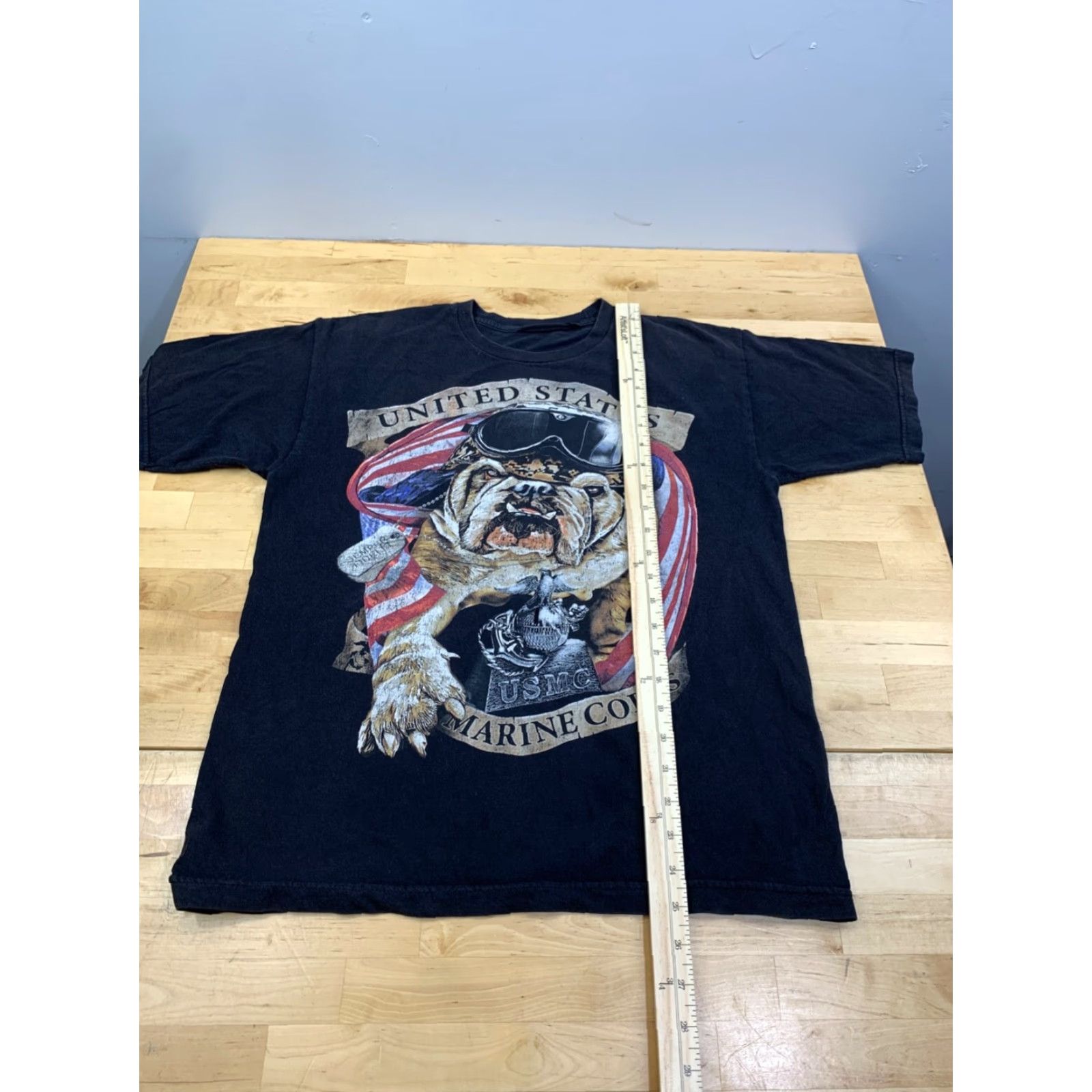 Vintage VINTAGE United States Bulldog Shirt Mens M Black USMC Military Crew Neck Shirt Size US M / EU 48-50 / 2 - 5 Thumbnail