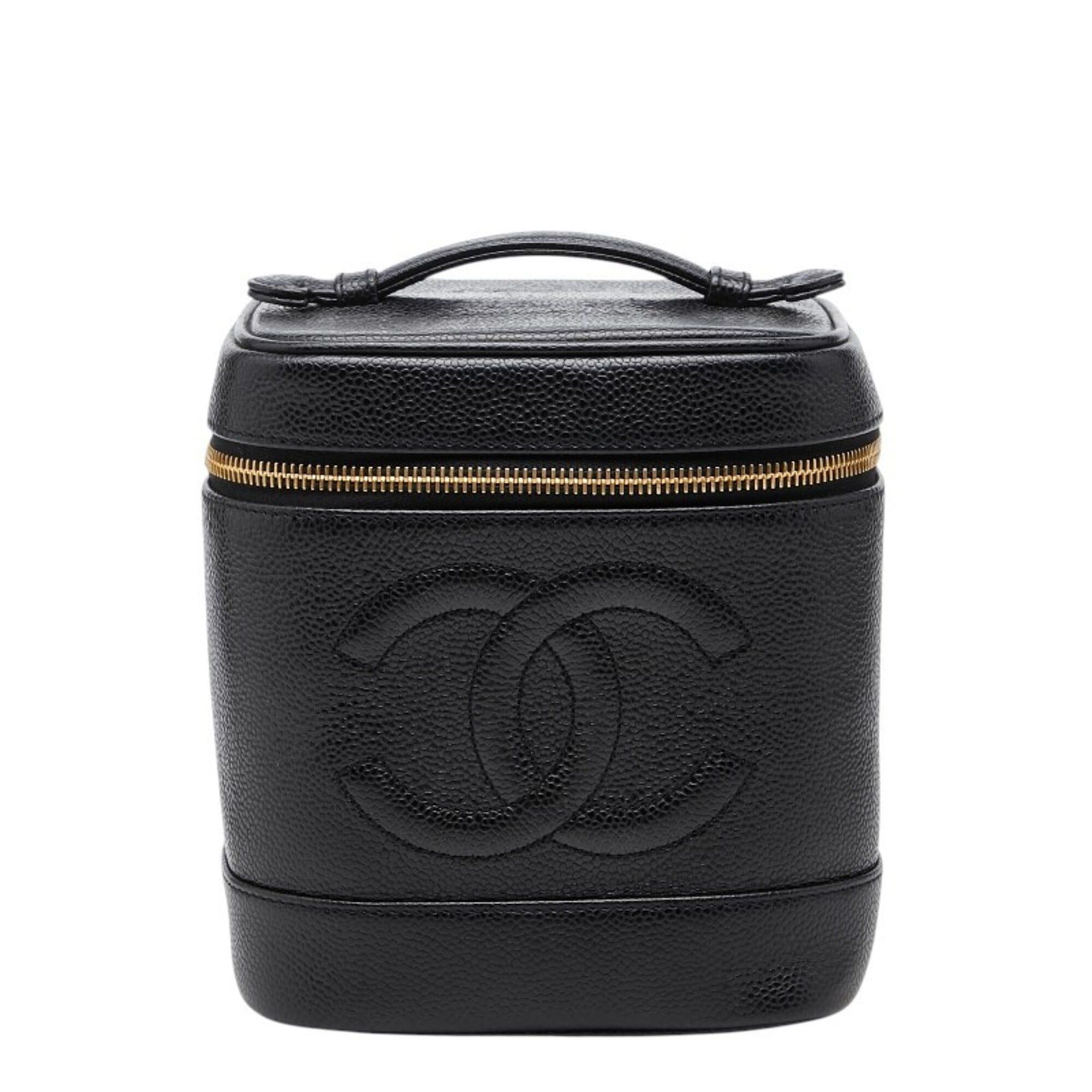 Chanel Chanel Coco Mark Vanity Bag Handbag A01998 Black Caviar Leather Women's CHANEL Size ONE SIZE - 1 Thumbnail