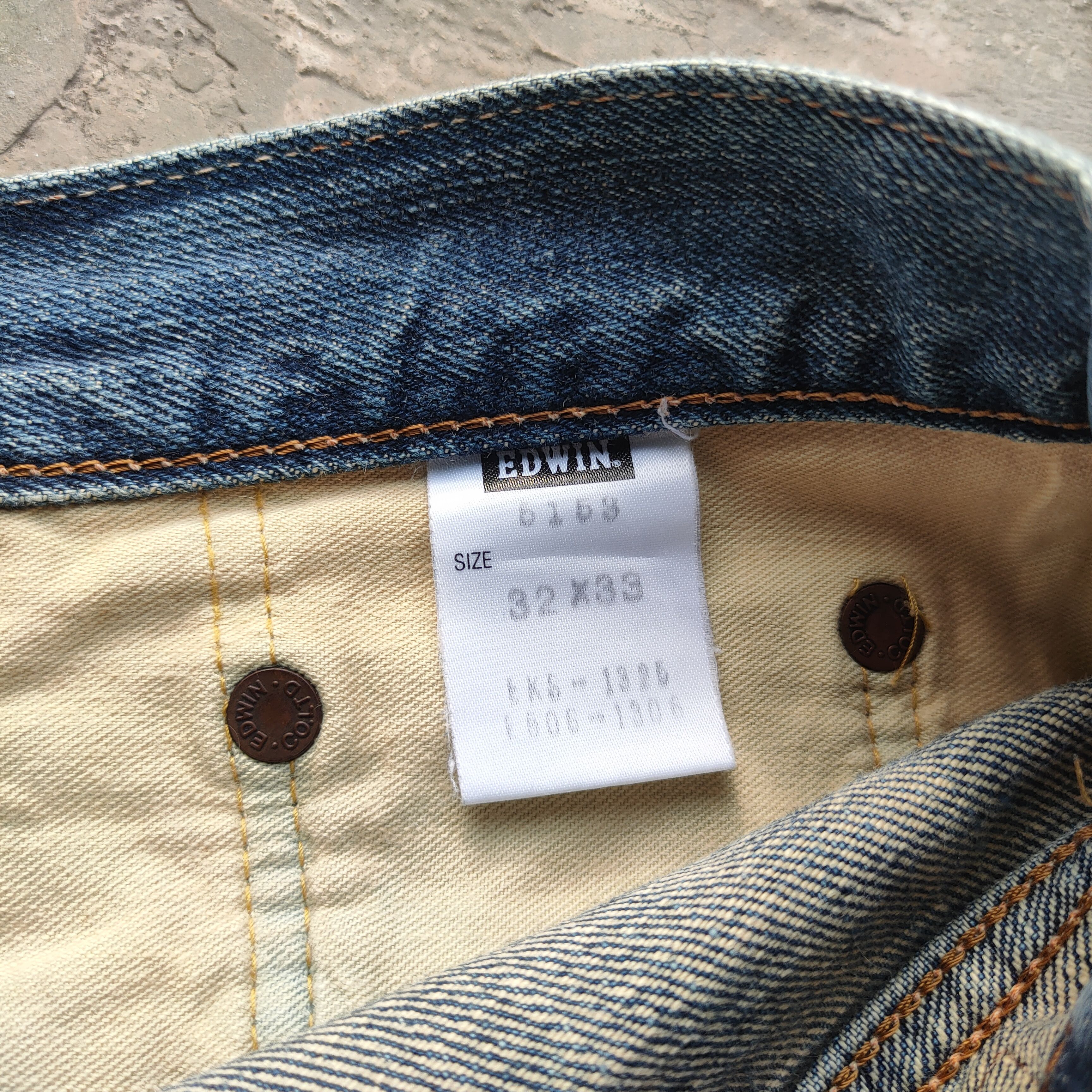 Edwin # VINTAGE EDWIN 505 FADED OREN TAG RIPPED JEAN PANTS Size US 34 / EU 50 - 11 Thumbnail