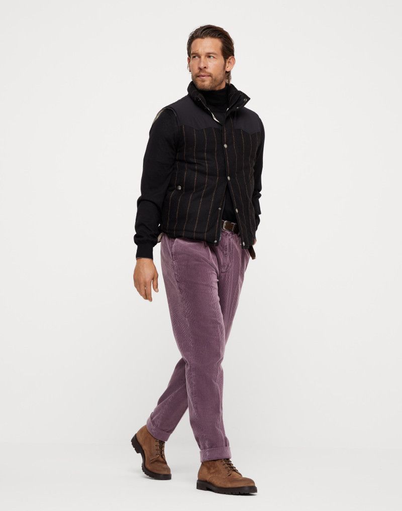Brunello Cucinelli o1y0526 Vest in Black/Midnight Blue Size US S / EU 44-46 / 1 - 5 Thumbnail