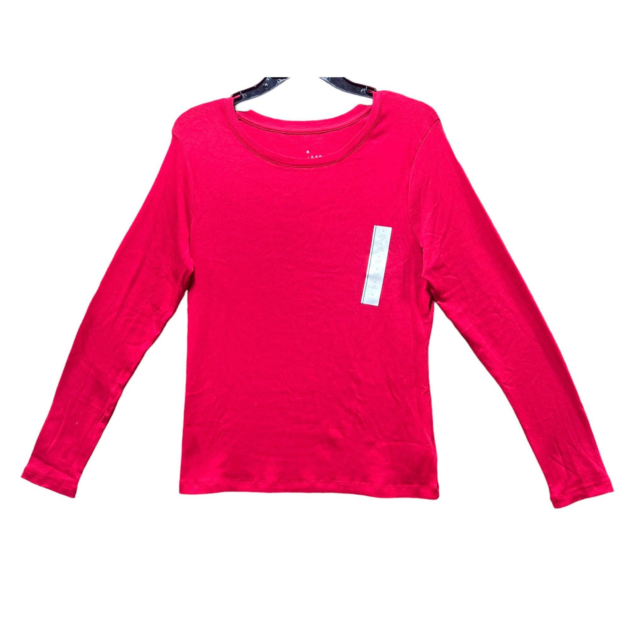 Other A New Day - Women's Long Sleeve Blouse - Red - Large Size L / US 10 / IT 46 - 1 Thumbnail