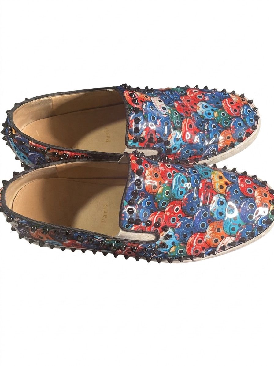 Christian Louboutin Christian Louboutin Roller Boat Skull Spikes Slip-On SZ 44 Size US 10.5 / EU 43-44 - 7 Thumbnail