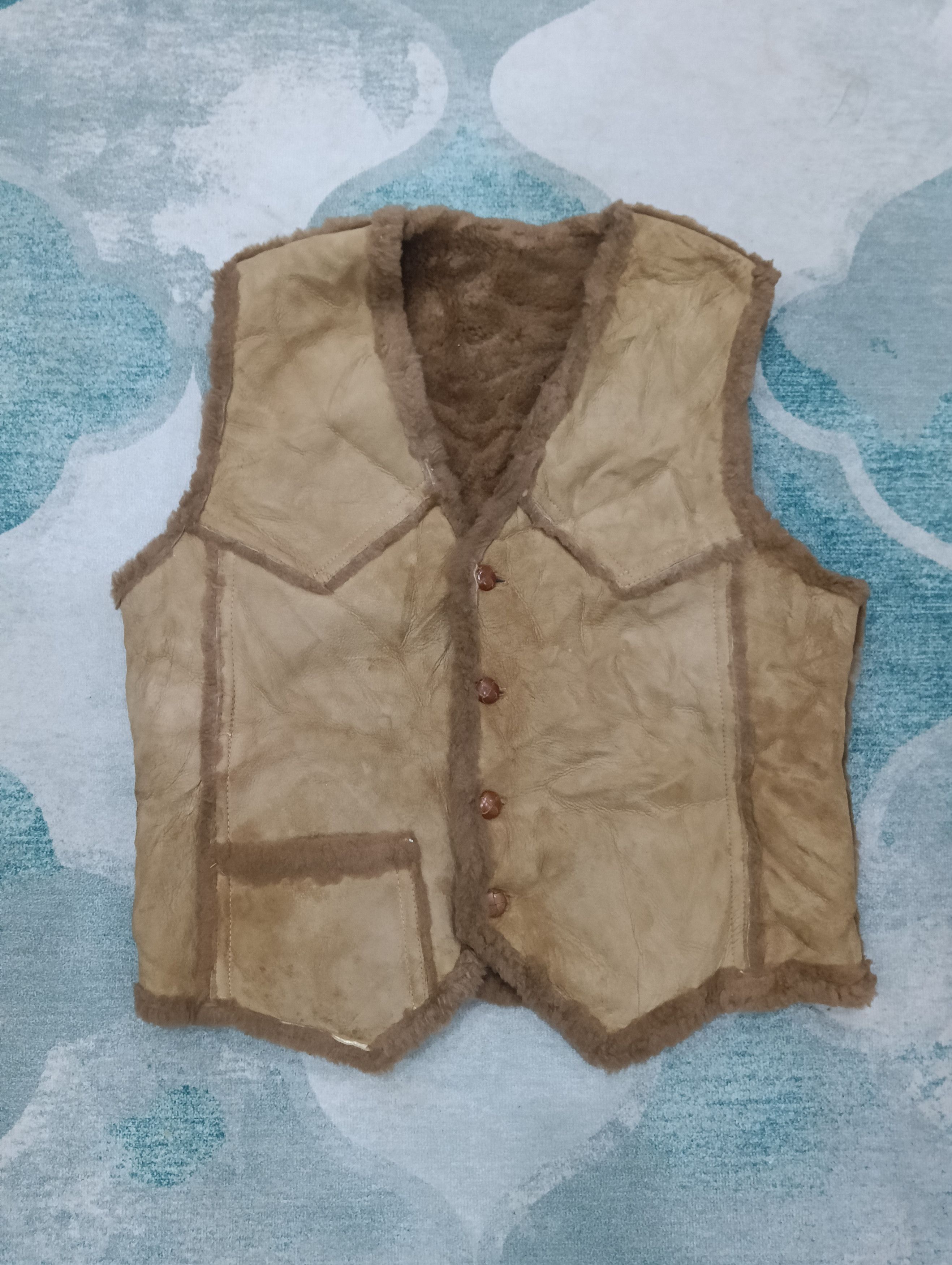 Schott True Vintage 70s Vest Western Leather Craftsman Schott Size US S / EU 44-46 / 1 - 1 Thumbnail