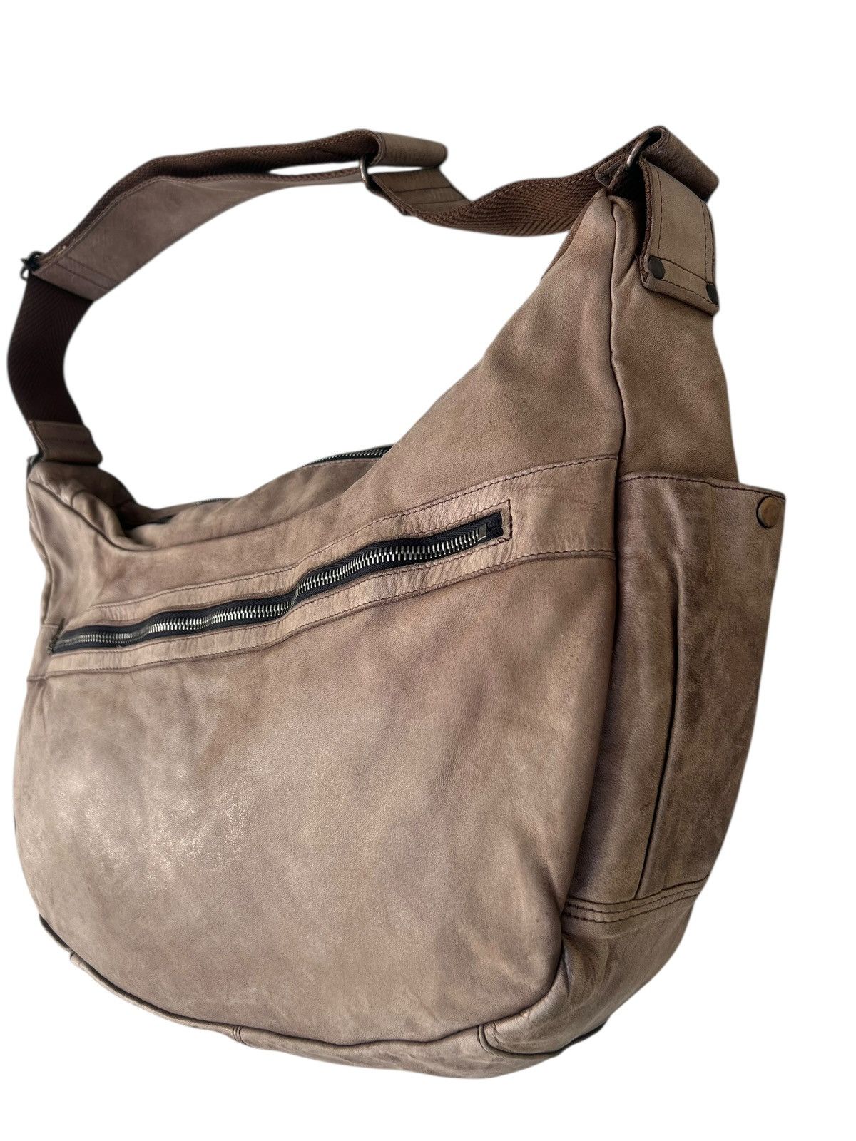 Leather Vintage Sazaby Japan RiRi Zip Patina Leather Banana Bag Size ONE SIZE - 6 Thumbnail