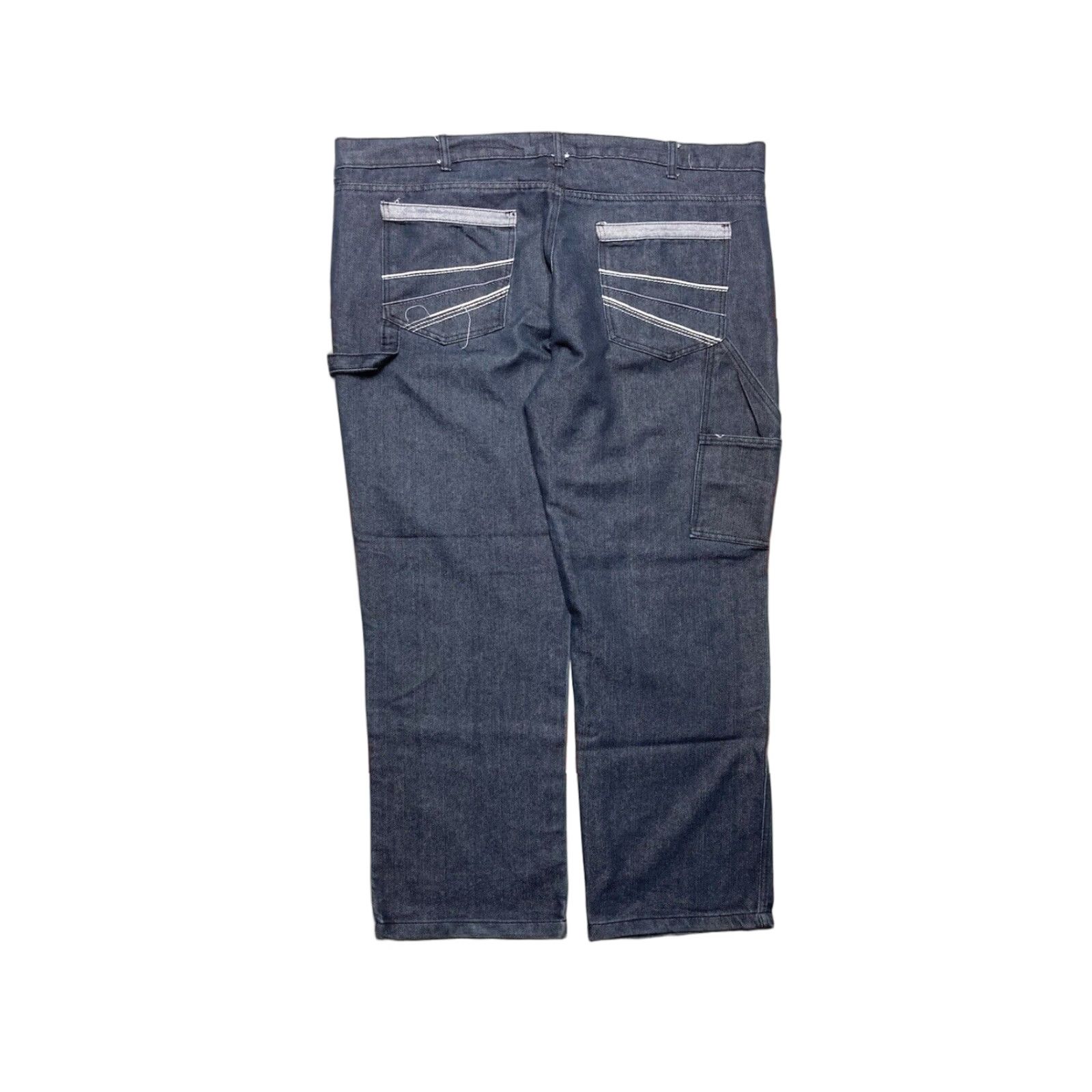 Vintage VINTAGE Sacred Crown Jeans Men Wide-Leg Hip Hop 46x31 Jeans 46 31 Blue Baggy Carpenter 90s Skater Massive Y2K Size US 30 / EU 46 - 1 Thumbnail