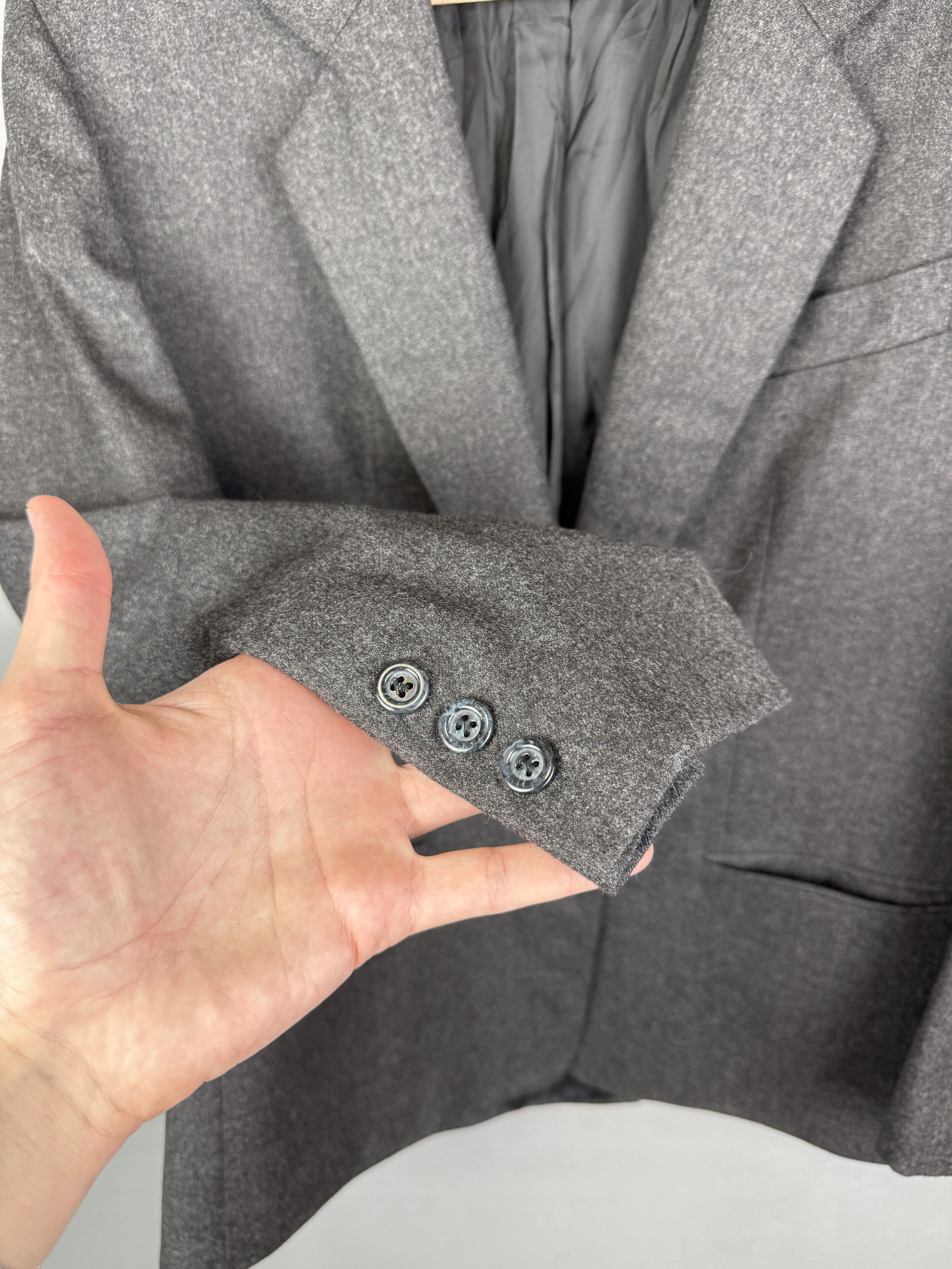 Designer Christian Feller Loro Piana Jacket Grey Pure Wool Italy Size 44R - 8 Thumbnail