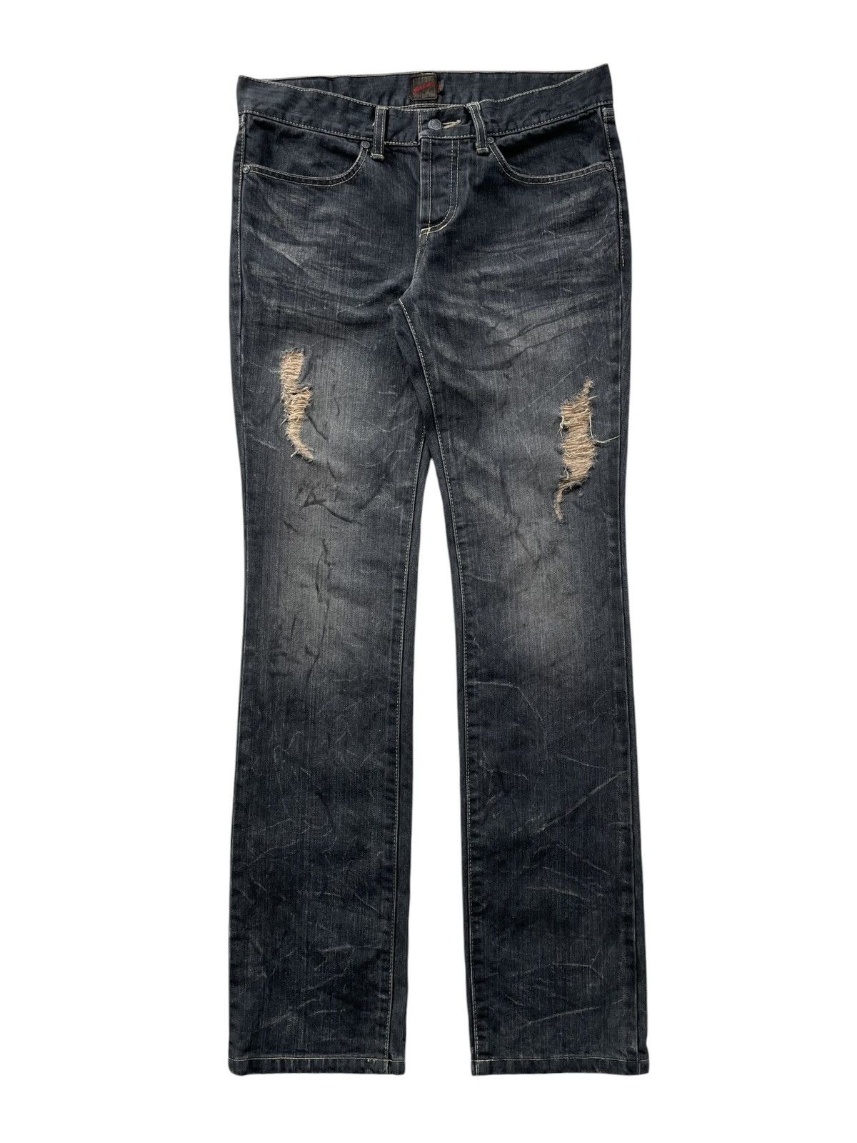 Who Decides War 2000s Jackrose - Washed Distressed Jeans Size US 31 - 1 Thumbnail