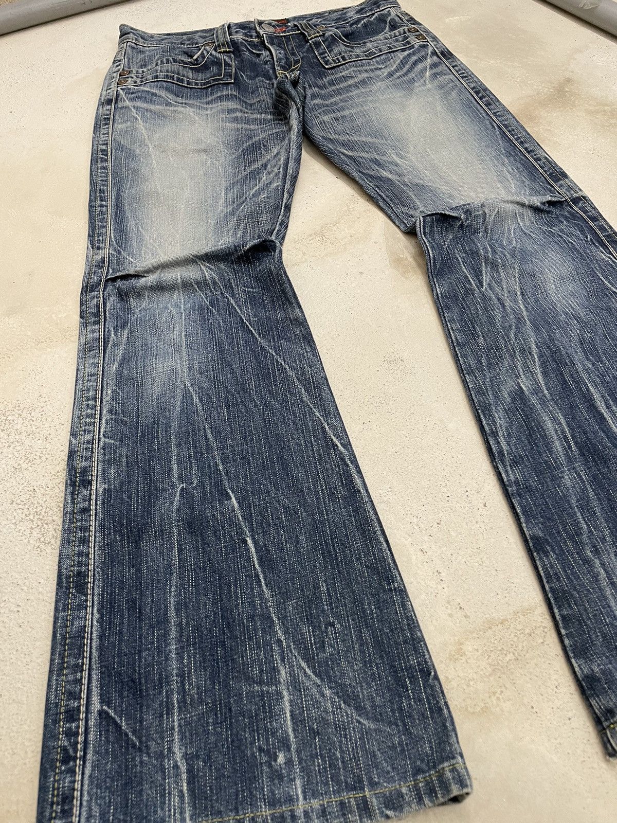 If Six Was Nine Et Boite Japan Blueway Nippon Crazy Y2k Flare Lightning Size US 30 / EU 46 - 6 Thumbnail