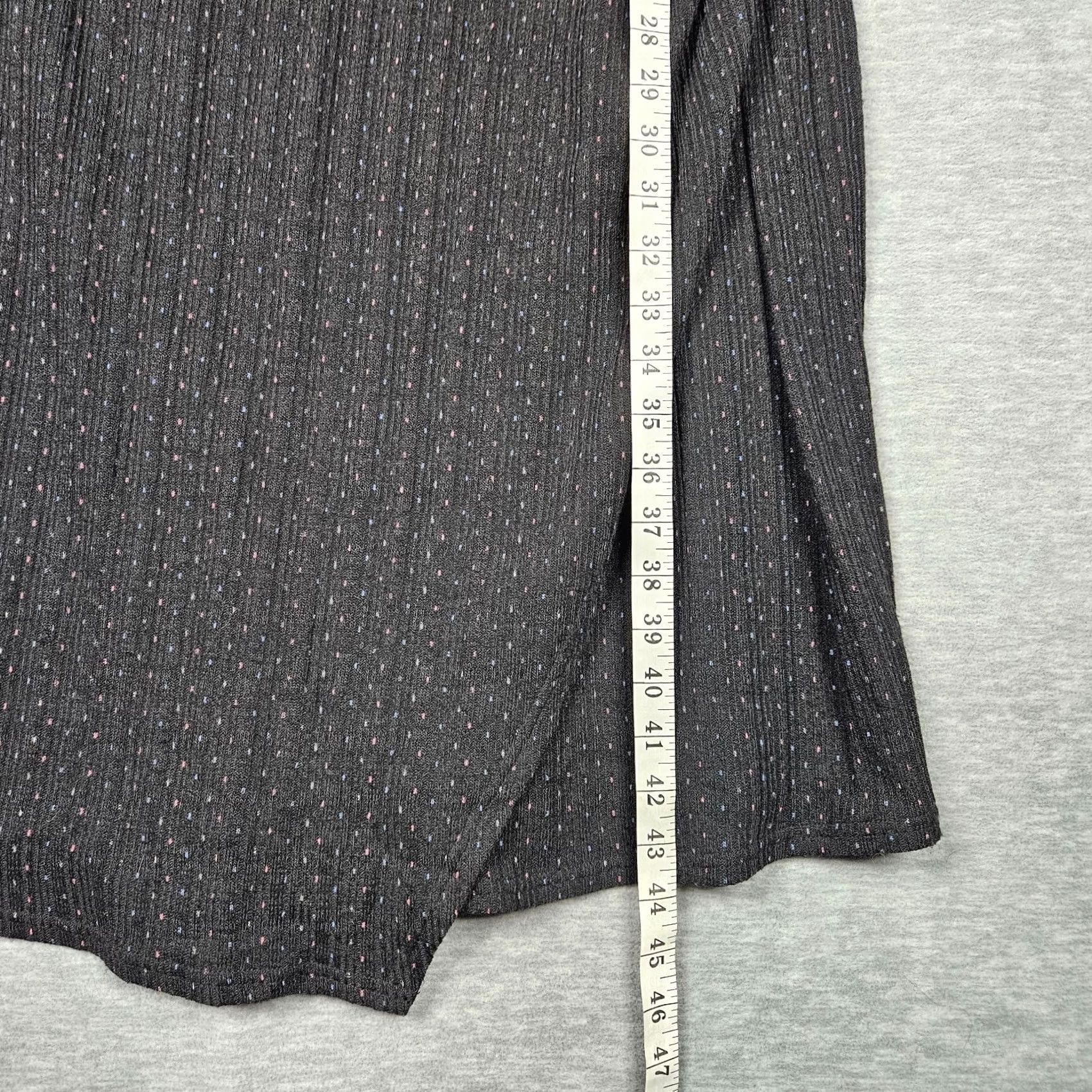 Vintage MODCLOTH Women's black Knit Wrapped Dress Long Sleeve V-Neck Midi 1X Knitted Casual Size XL / US 12-14 / IT 48-50 - 7 Thumbnail