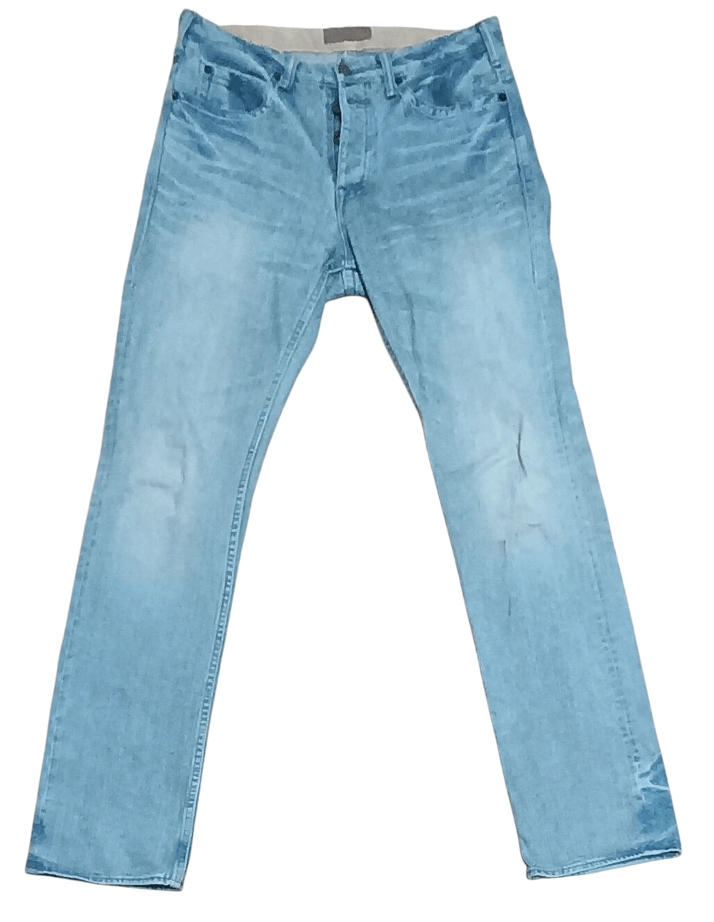 Japanese Brand BURNOUT BUTTON-FLY JEANS Size US 32 / EU 48 - 1 Thumbnail