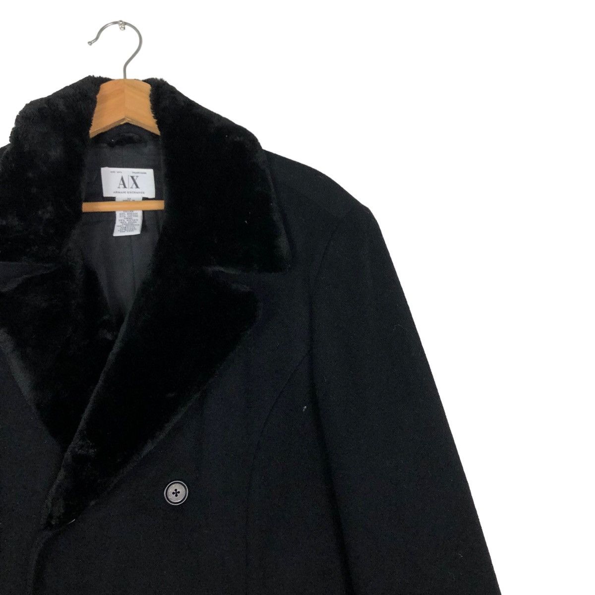 Japanese Brand 🔥Double Breast Mink Fur Jacket Armani Exchange Rich Black Size US M / EU 48-50 / 2 - 6 Thumbnail