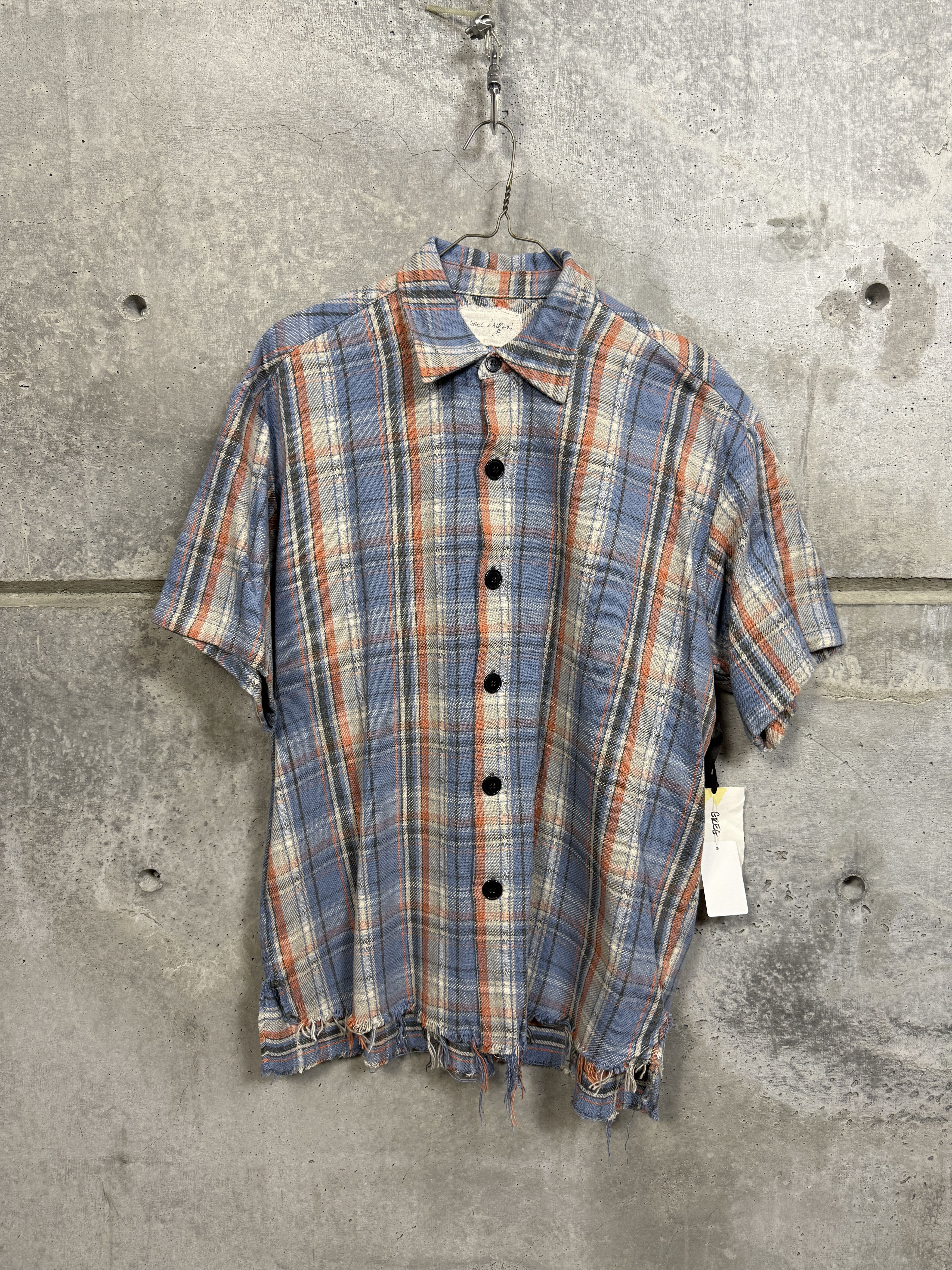 Greg Lauren $750 Greg Lauren Plaid SS Studio Faded Shirt Size US L / EU 52-54 / 3 - 4 Thumbnail