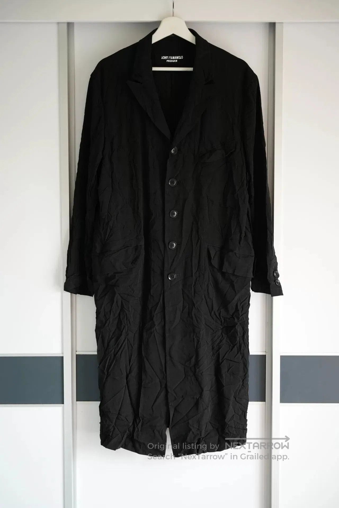 Yohji Yamamoto Yohji Yamamoto Black Wrinkled Overcoat. Size US M / EU 48-50 / 2 - 1 Thumbnail