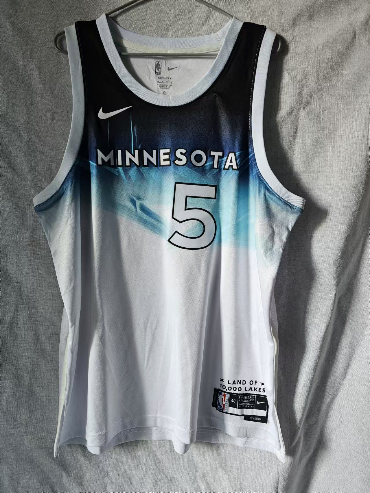NBA 2025 Timberwolves 5 Anthony Edwards Jersey City Edition Size US L / EU 52-54 / 3 - 1 Thumbnail