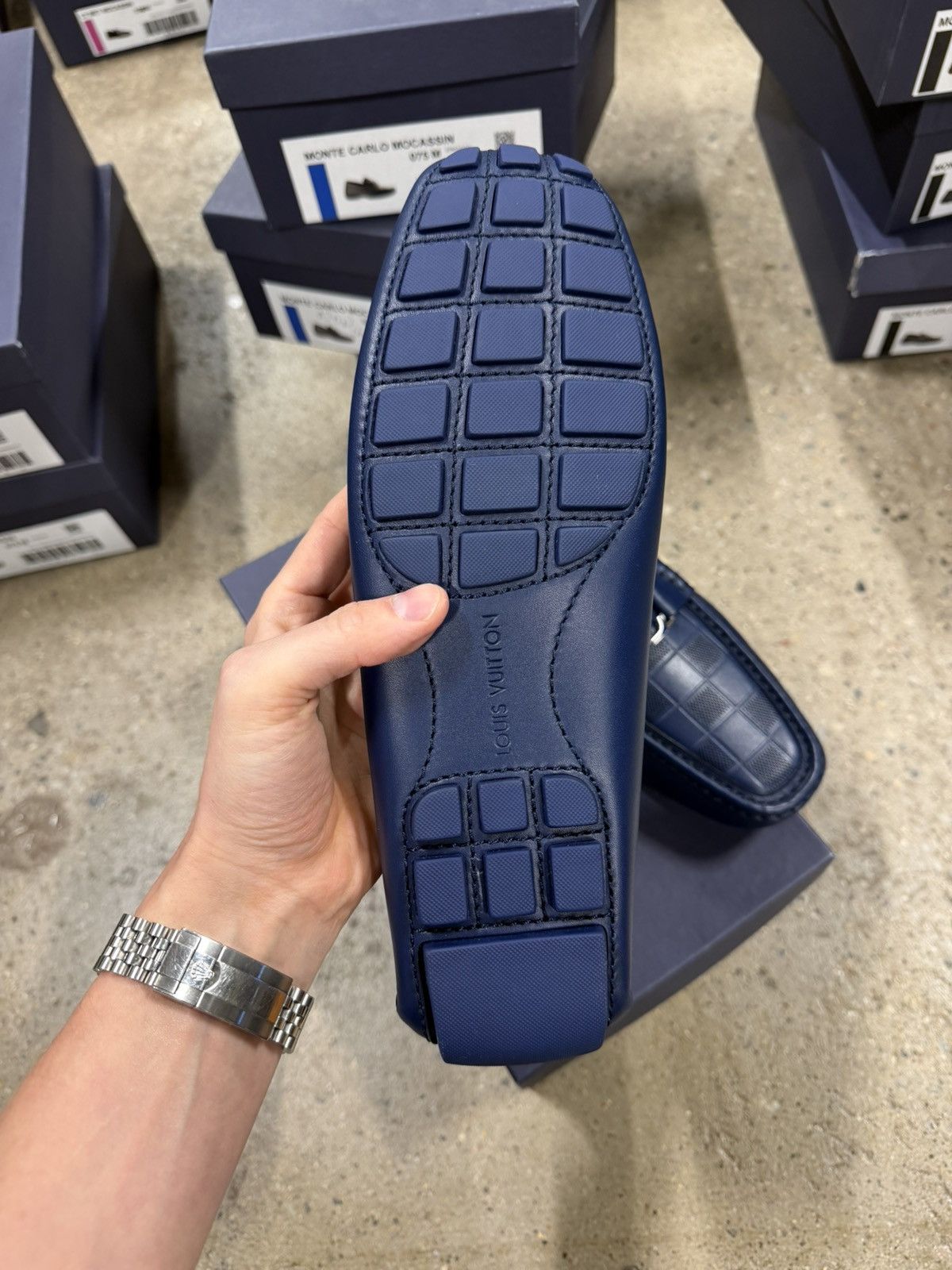 Louis Vuitton Louis Vuitton Driving Damier Leather Loafers NEW Size US 8.5 / EU 41-42 - 4 Thumbnail