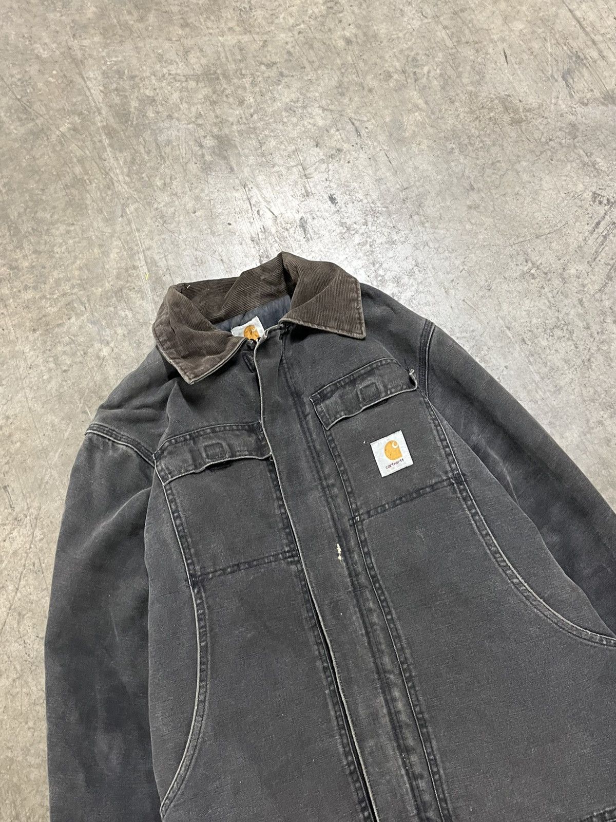 Carhartt × Vintage Carhartt Detroit style jacket faded black vintage streetwear Size US XL / EU 56 / 4 - 2 Thumbnail