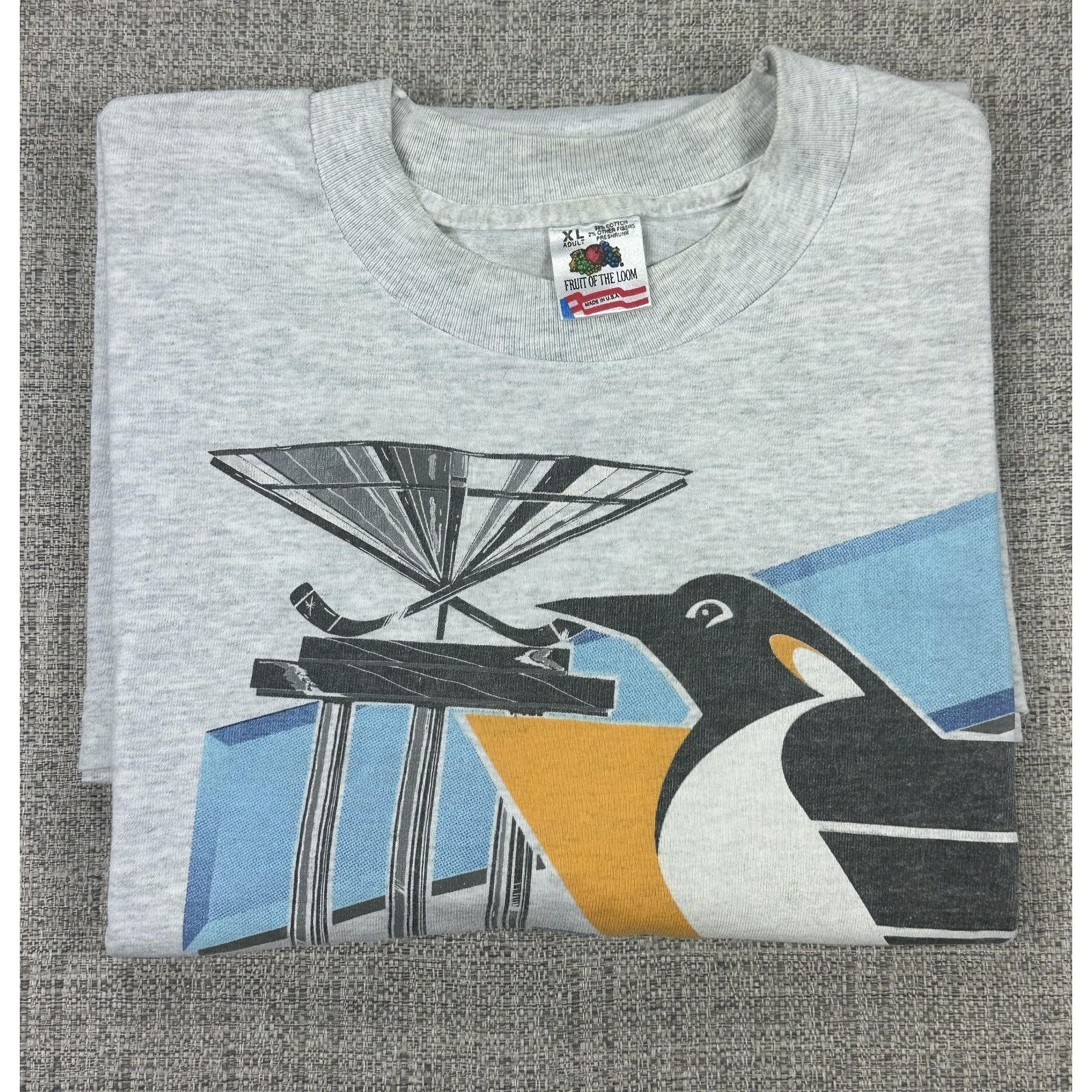 Starter Pittsburgh Penguins Shirt Mens XL NHL Presidents Trophy 1993 Size US XL / EU 56 / 4 - 16 Thumbnail