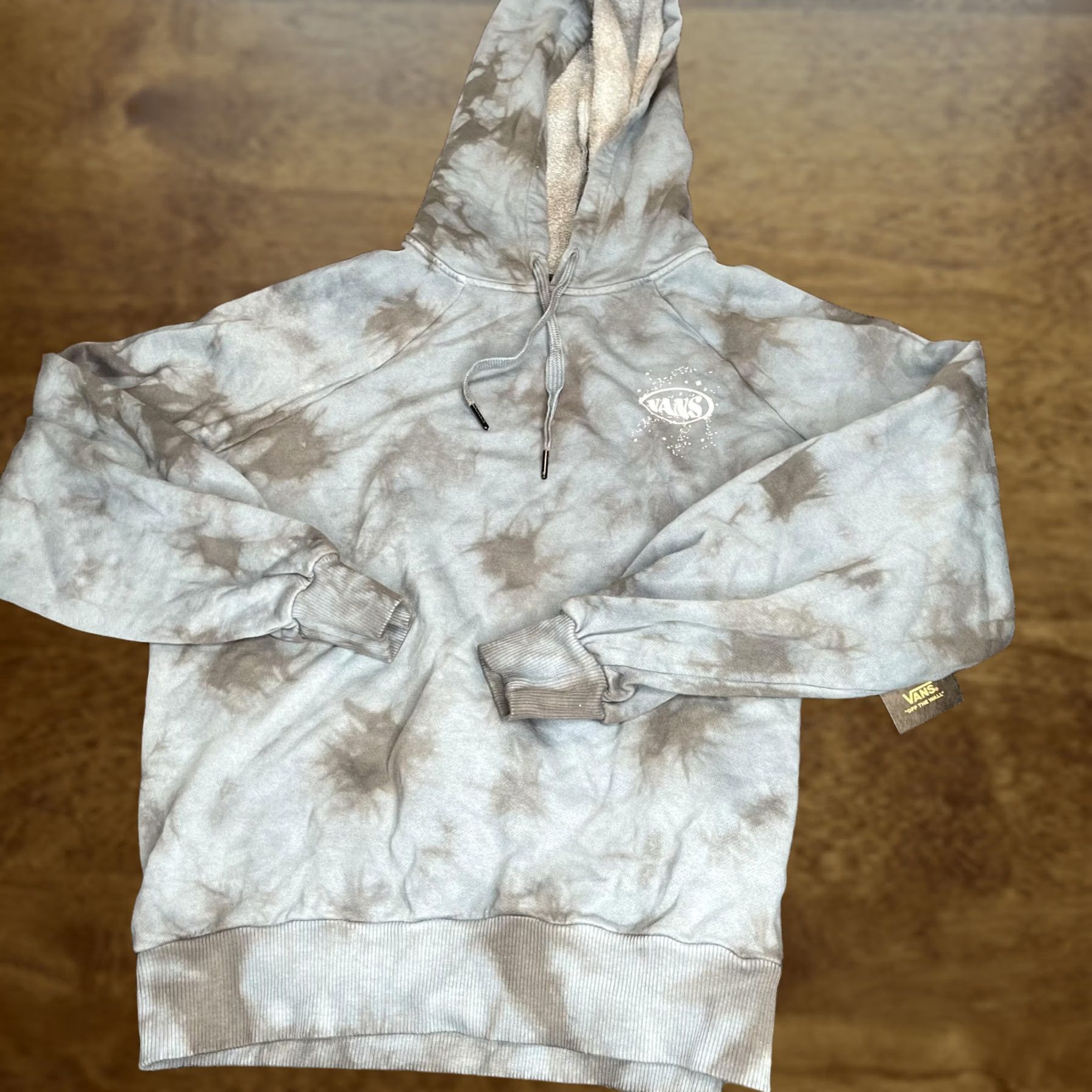 Vans VANS Hoodies Mens Small Gray Cosmic Wash Tie Dye Fleece Pullover Sweatshirt Graphic Print Logo Space Size US S / EU 44-46 / 1 - 1 Thumbnail