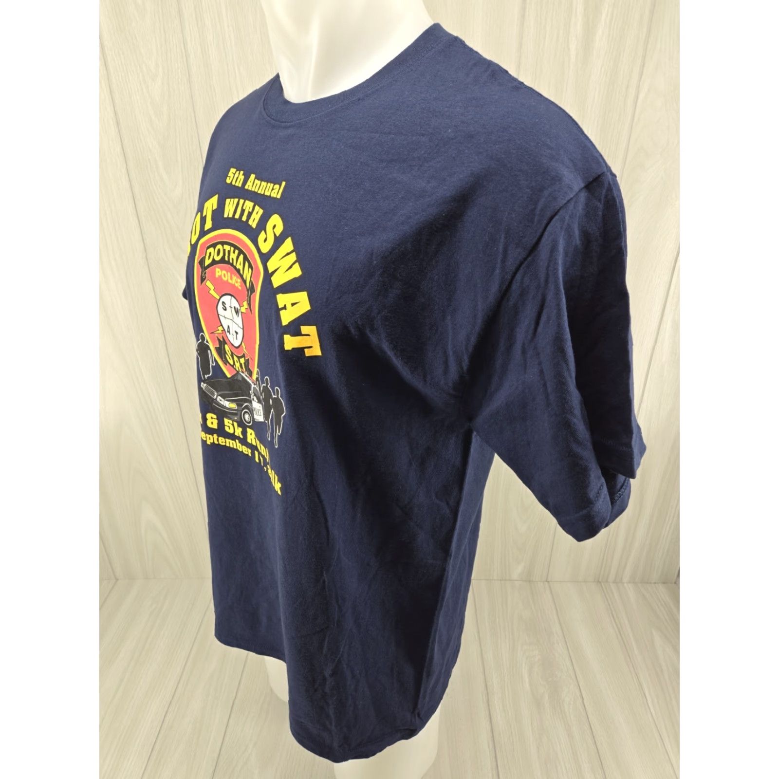 Gildan 2011 Dothan Police Trot With Swat 10K Run Mens T Shirt Blue Size Large Size US L / EU 52-54 / 3 - 4 Thumbnail