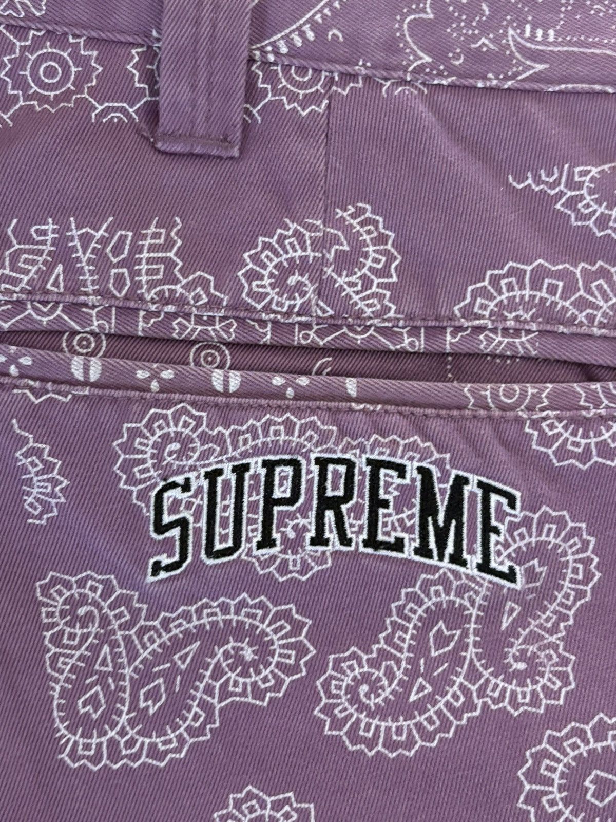 Supreme Supreme Paisley Grid Chino Pant SS20 Lilac Size US 32 / EU 48 - 4 Thumbnail