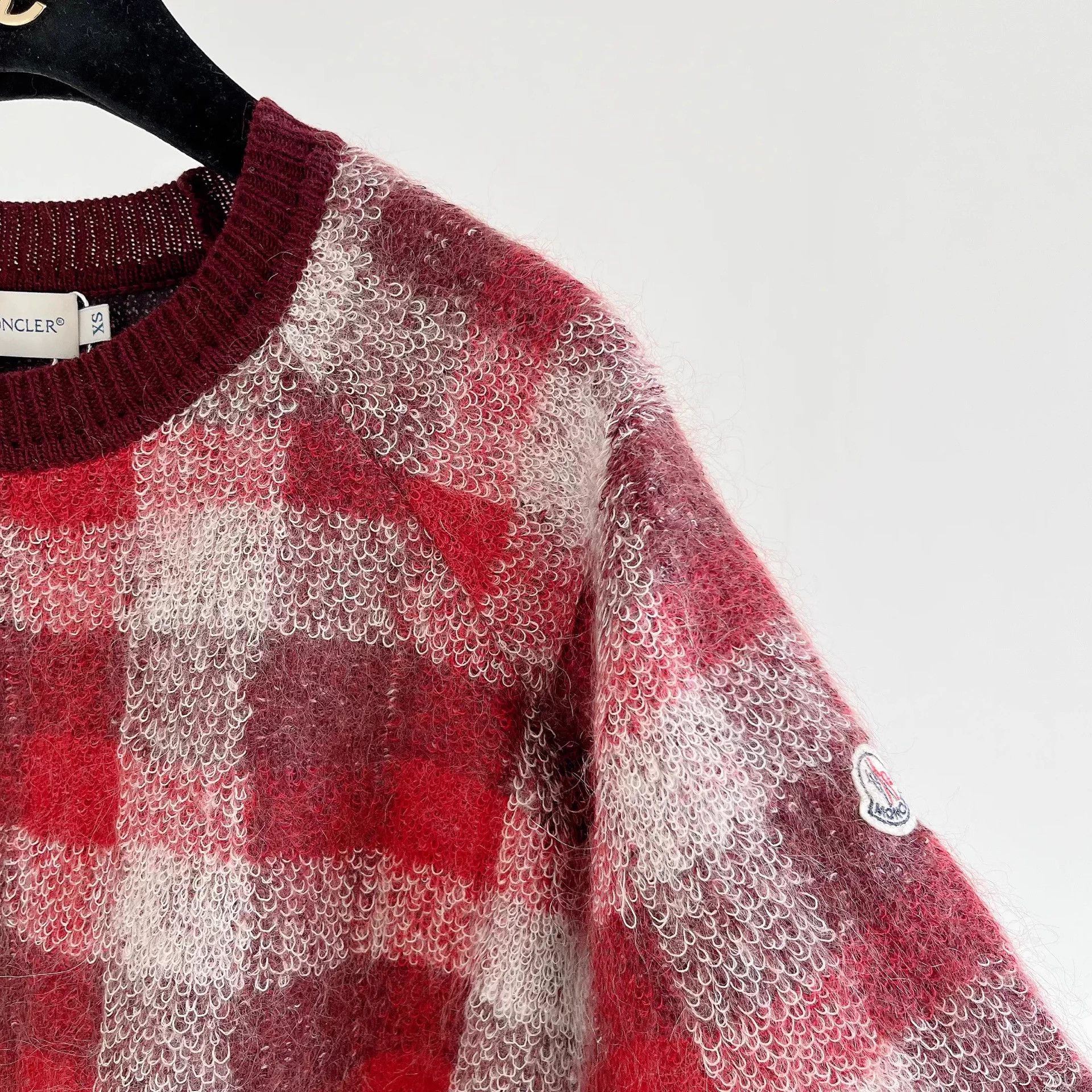 Moncler Moncler red check sweater XS Size XS / US 0-2 / IT 36-38 - 3 Thumbnail