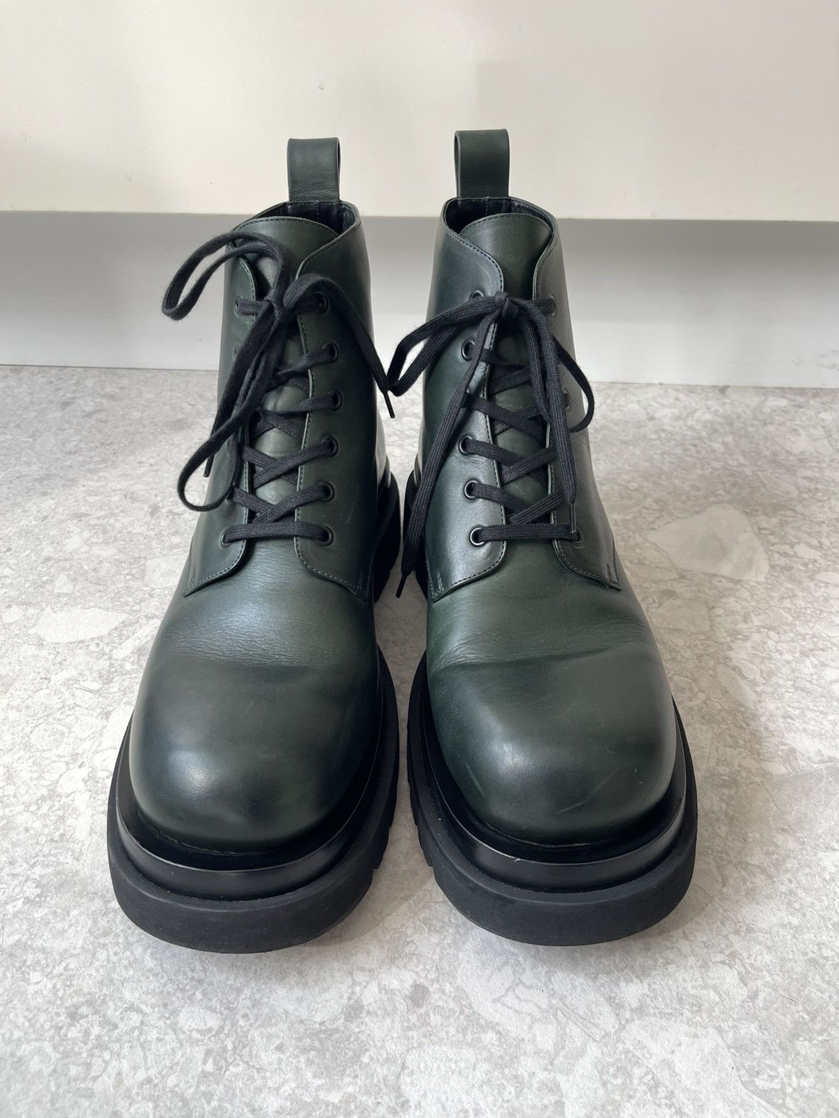 Bottega Veneta Lace Up Lug Boots Calf Skin Size US 11 / EU 44 - 2 Thumbnail