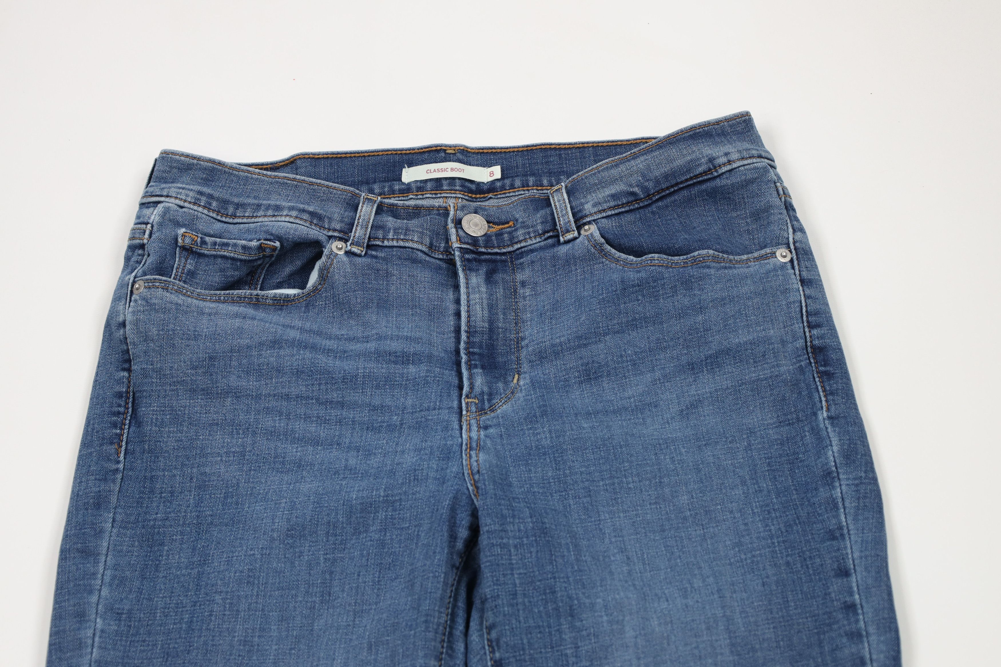 Levi's × Vintage Vintage Y2K Levis Stretch Flared Bootcut Denim Jeans Size 30" / US 8 / IT 44 - 2 Thumbnail
