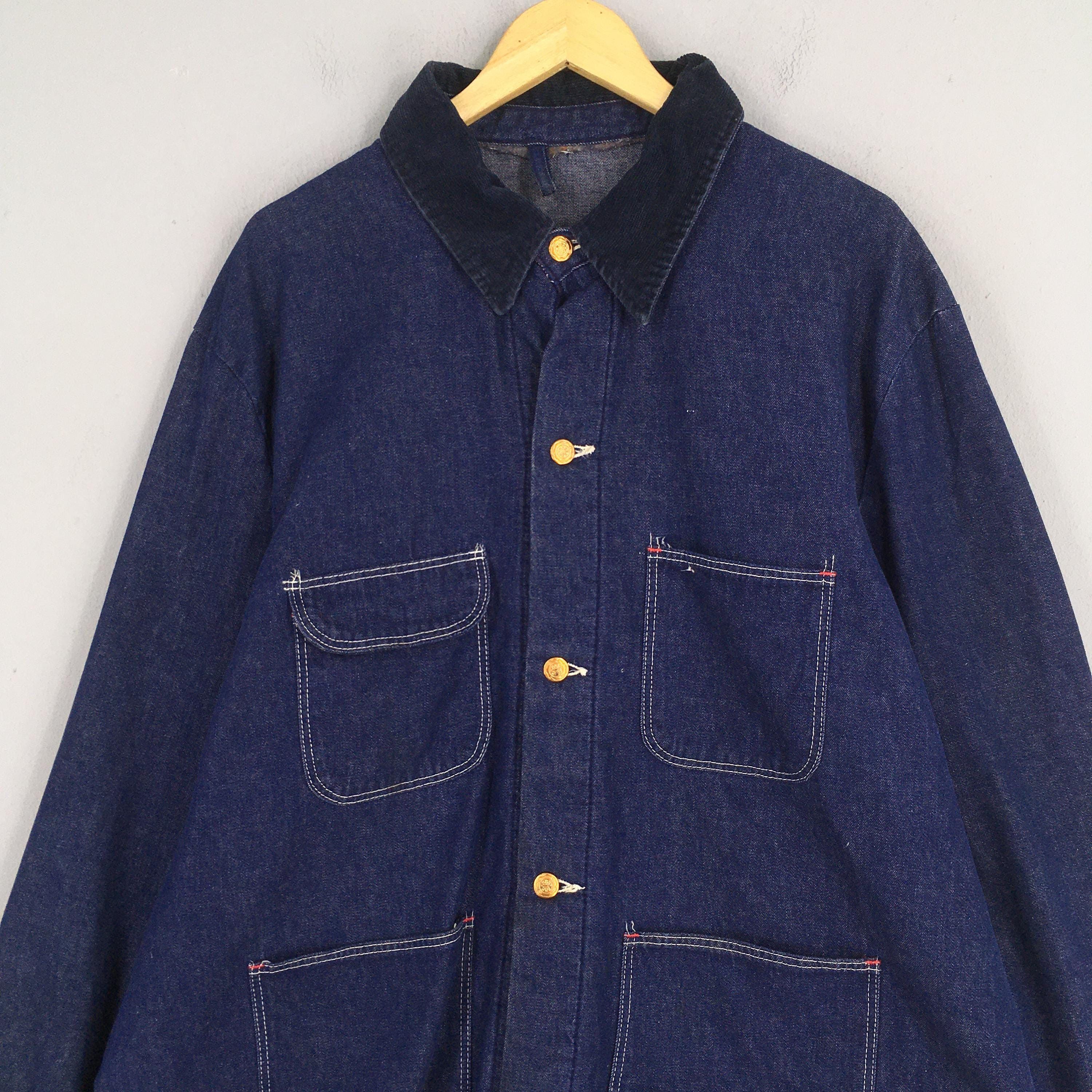Wrangler 1970s Wrangler Sanforize Blue Chore Denim Jacket XLarge Size US XL / EU 56 / 4 - 2 Thumbnail