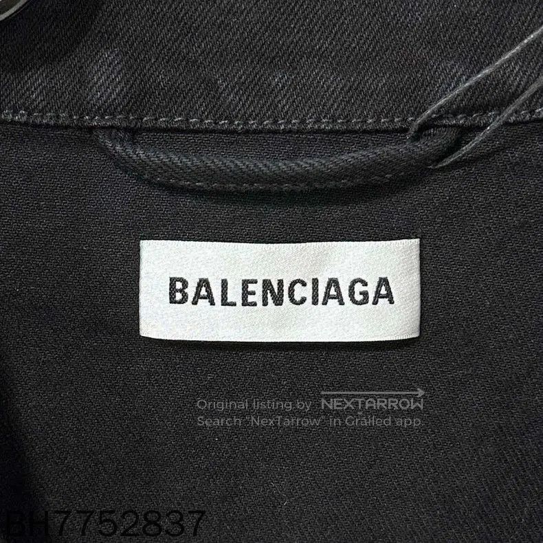 Balenciaga Balenciaga Crystal Logo Denim Jacket. Size US S / EU 44-46 / 1 - 5 Thumbnail