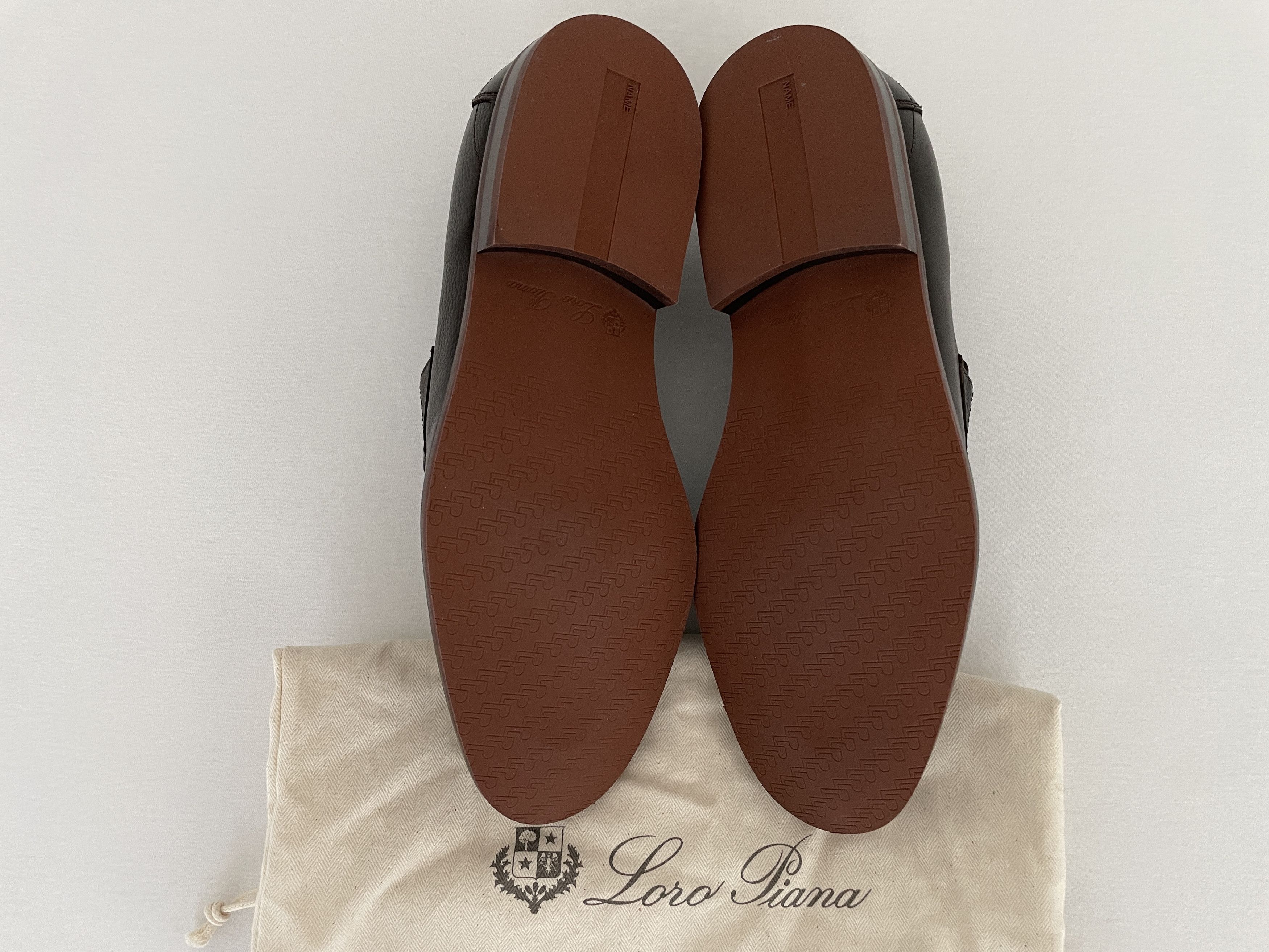 Loro Piana City Walk English Grain Leather Loafers Size US 9 / EU 42 - 8 Thumbnail