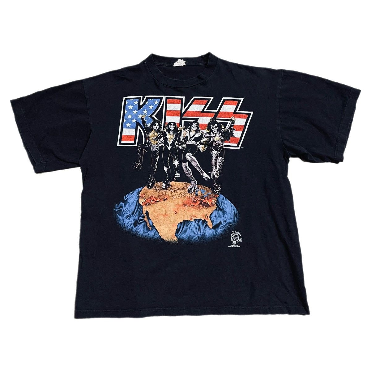 image of Band Tees x Kiss Vintage 1996 Kiss Alive Band Tour Boston Show T-Shirt in Black, Men's (Size XL)